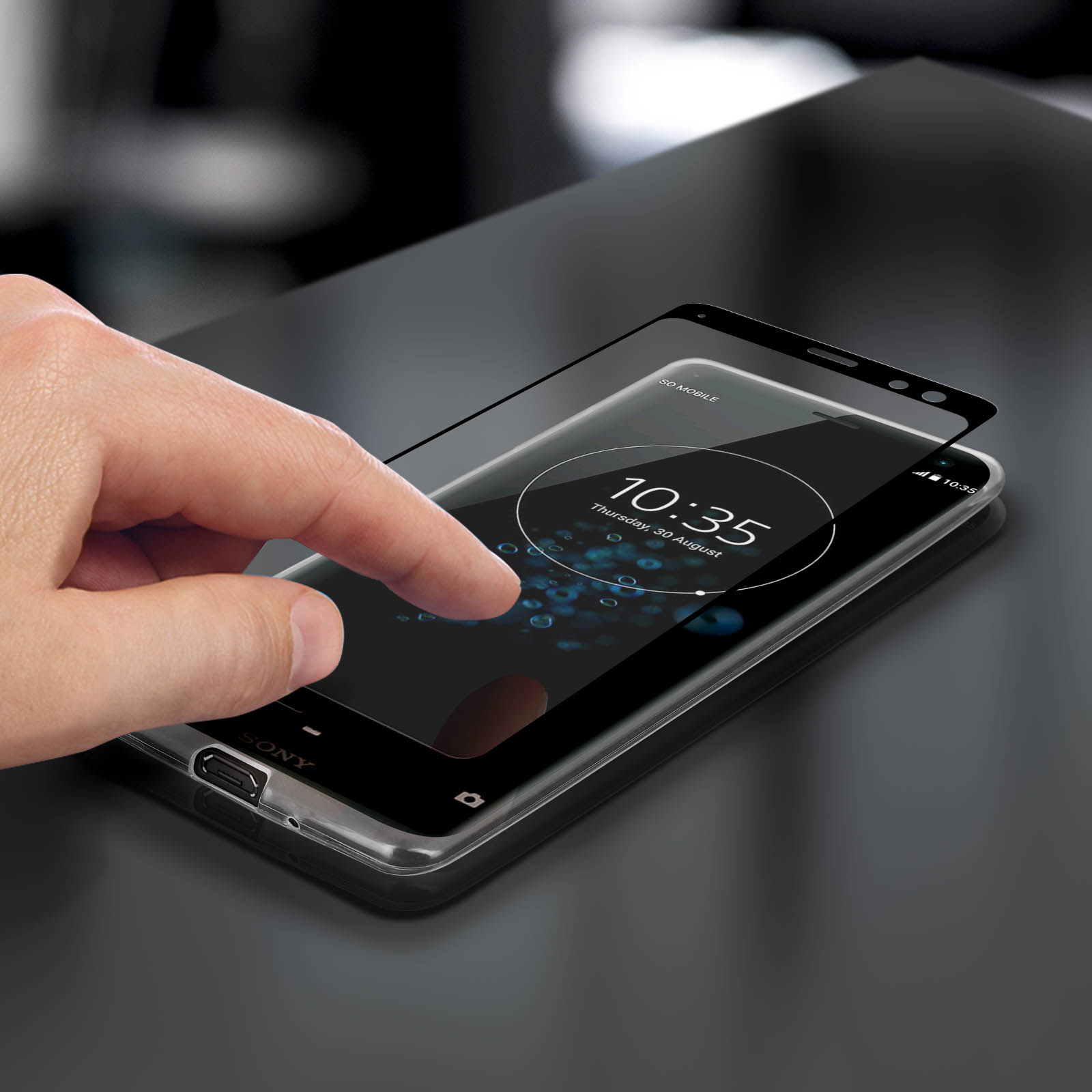 Pellicola In Vetro Temperato 3D Full Cover Per Sony Xperia XZ3 - Anti-graffio E Resistente All'acqua - Foto 5