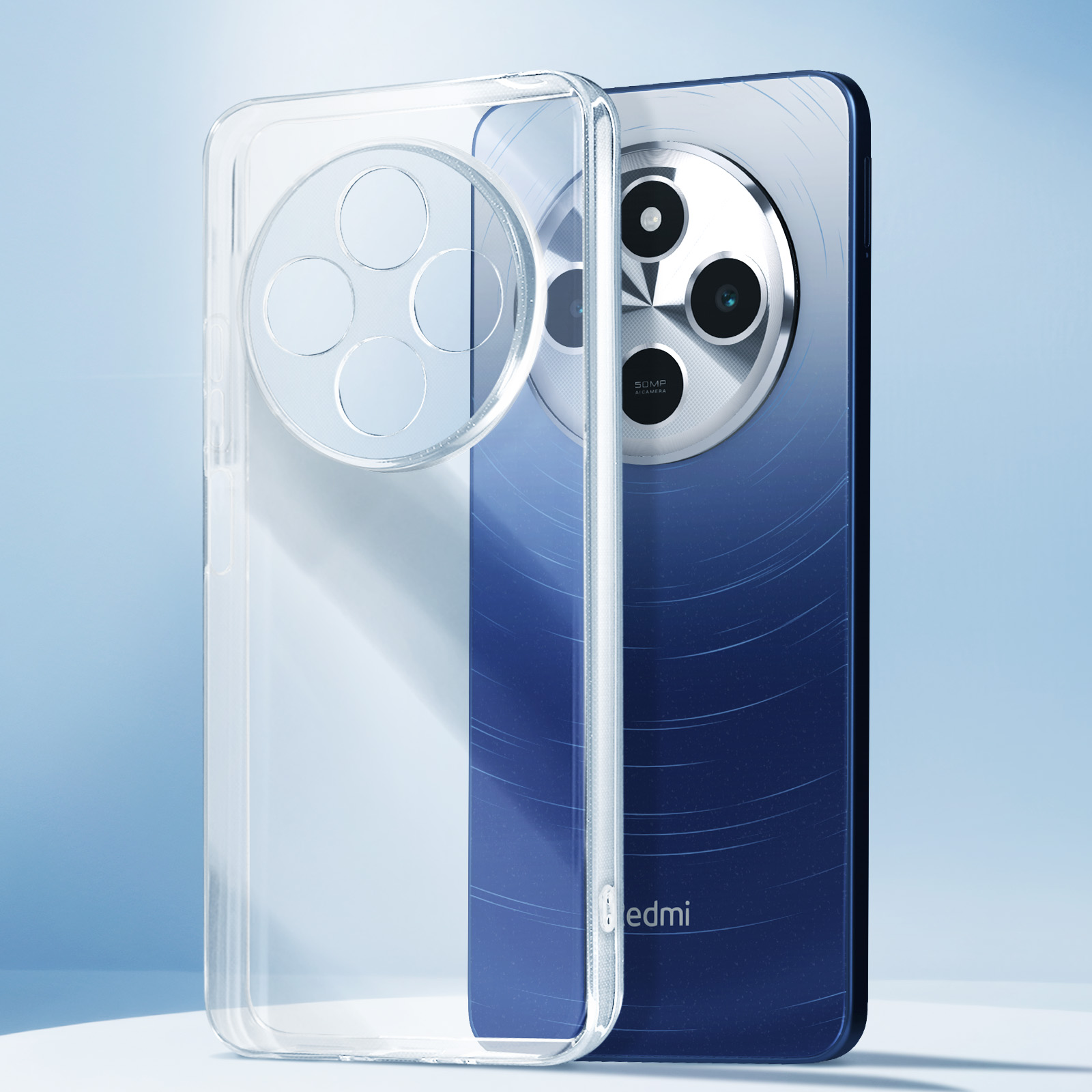 MIKULLE Silicone Coque pour Xiaomi Redmi 13C 4G avec 2 Verre trempé