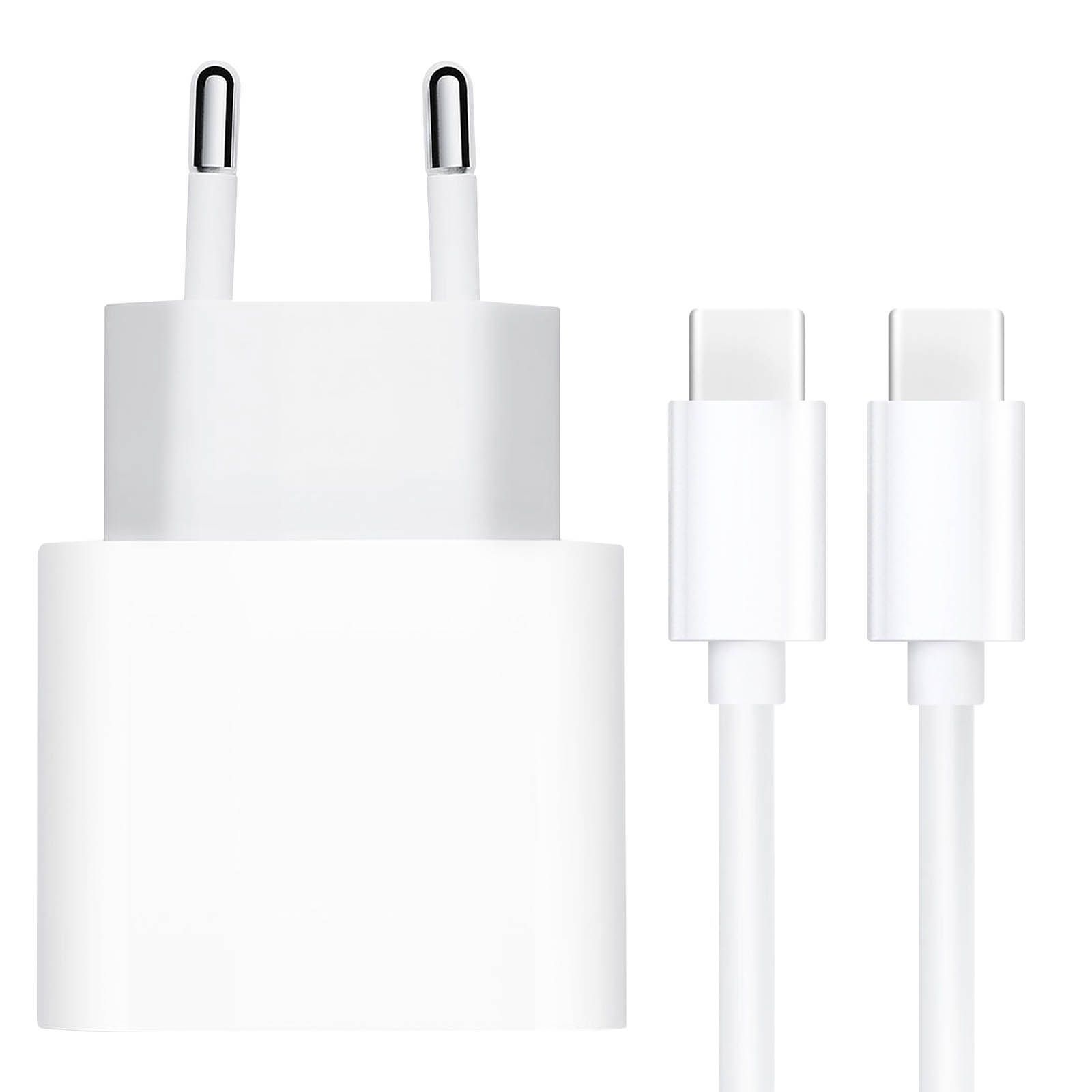 Kit 2 Caricatori USB-C Con Cavo Da 2m Per IPhone 15/16 E IPad | Caricabatterie Con Chip Intelligente E Protezioni Di Sicurezza