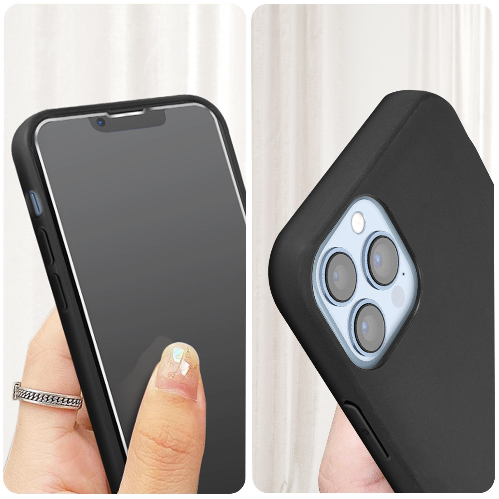 Per APPLE IPHONE 13 PRO MAX COVER CUSTODIA SILICONE + PELLICOLA VETRO TEMPERATO