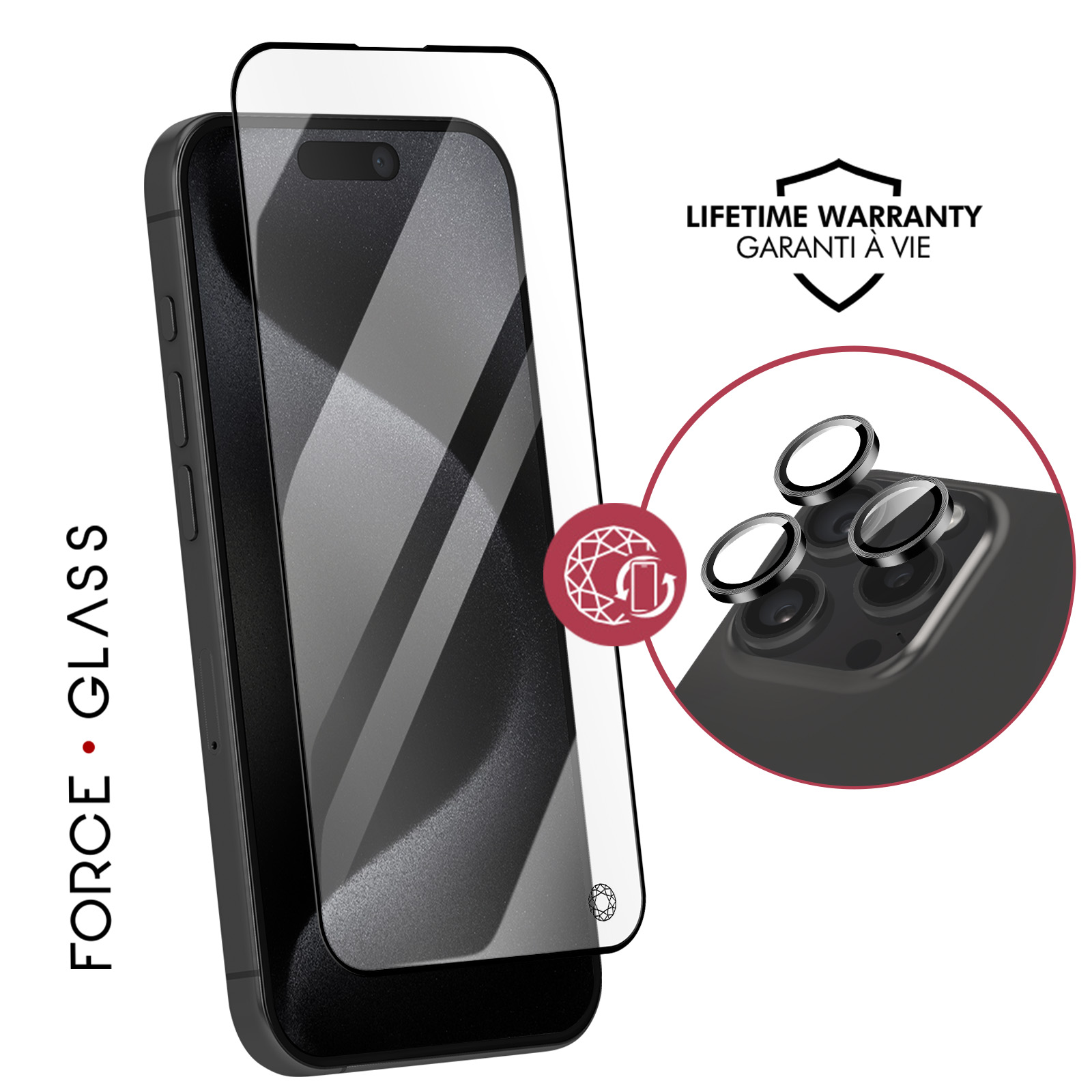 UniqueMe per iPhone 15 Pro Max Privacy Pellicola Protettiva - [Protezione Completa del Display] Anti Spia Privacy Vetro per iPhone 15 Pro Max, Installazione Automatica, 2 Pezzi
