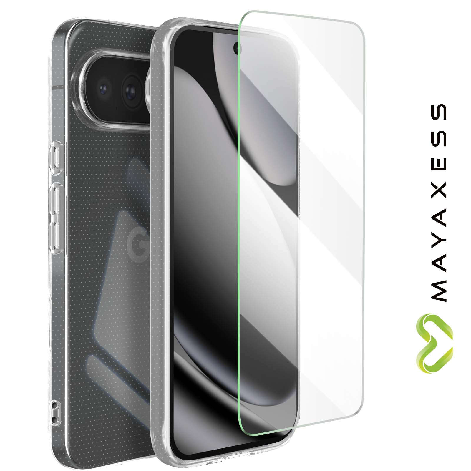 Antiurto Bumper Cover Per Google Pixel 7A – Custodia Trasparente Con Protezione Schermo Integrata – 360° – Nero