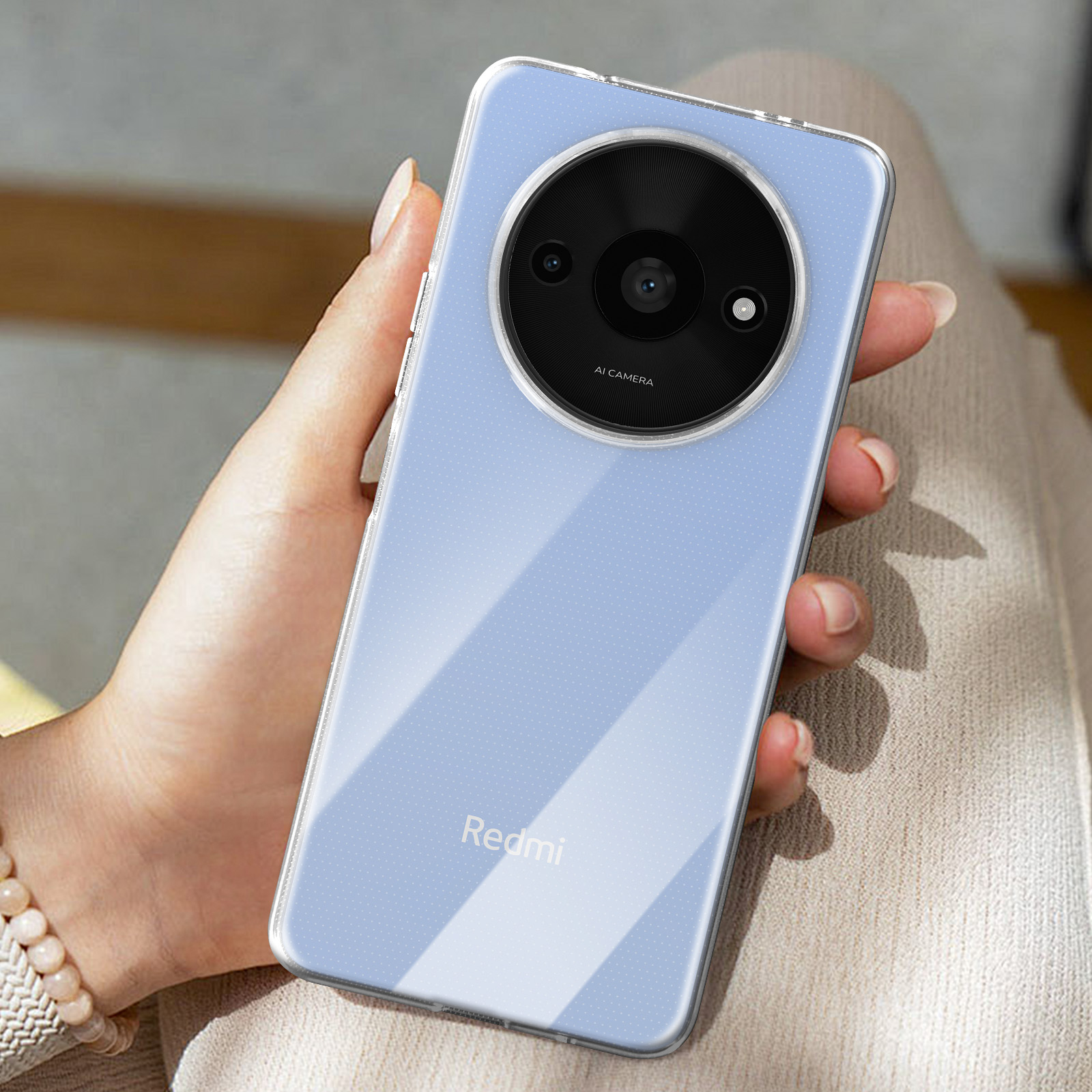 Cover Compatibile con Xiaomi Redmi A3 e 2 pezzi vetro
