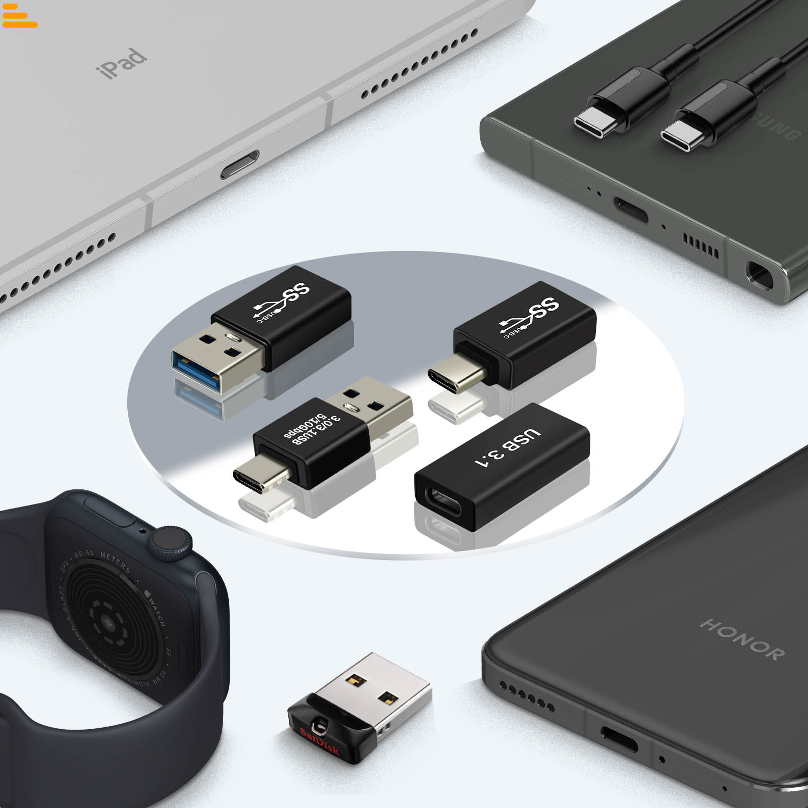 Adattatore USB-C A USB-A OTG 5Gbps – 4 Pezzi, Plug And Play, Compatibile Con Tutti I Dispositivi