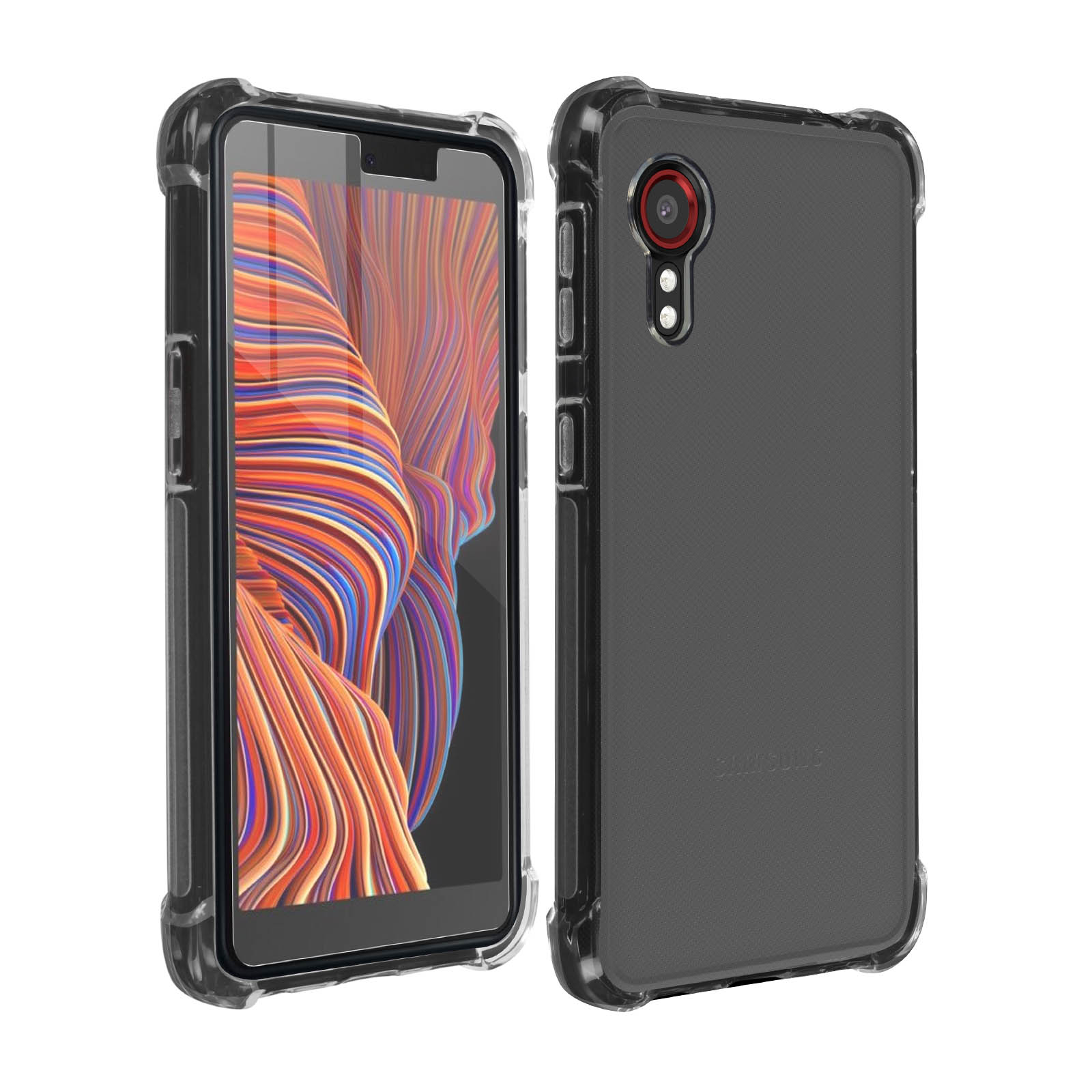 Custodia In Silicone + Vetro Temperato Per Crosscall Core X4 - Cover TPU Nera Ultra Sottile Con Pellicola Protettiva - 2