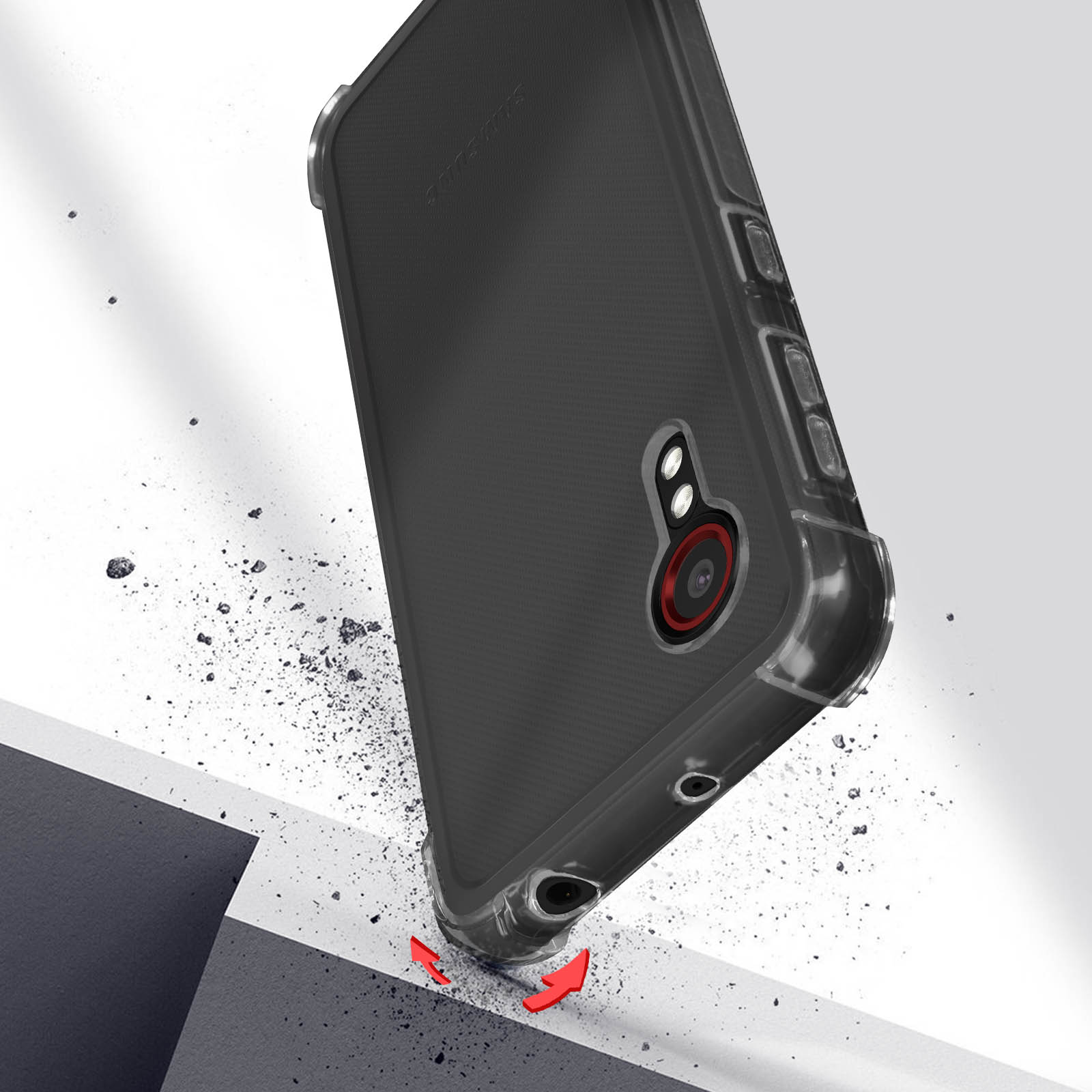 HGJTFANY Custodia + Vetro Temperato per Crosscall Core-X3 (5.00), Ultra Sottile Nero Morbido TPU Silicone Bumper Case Cover con Pellicola Protettiva