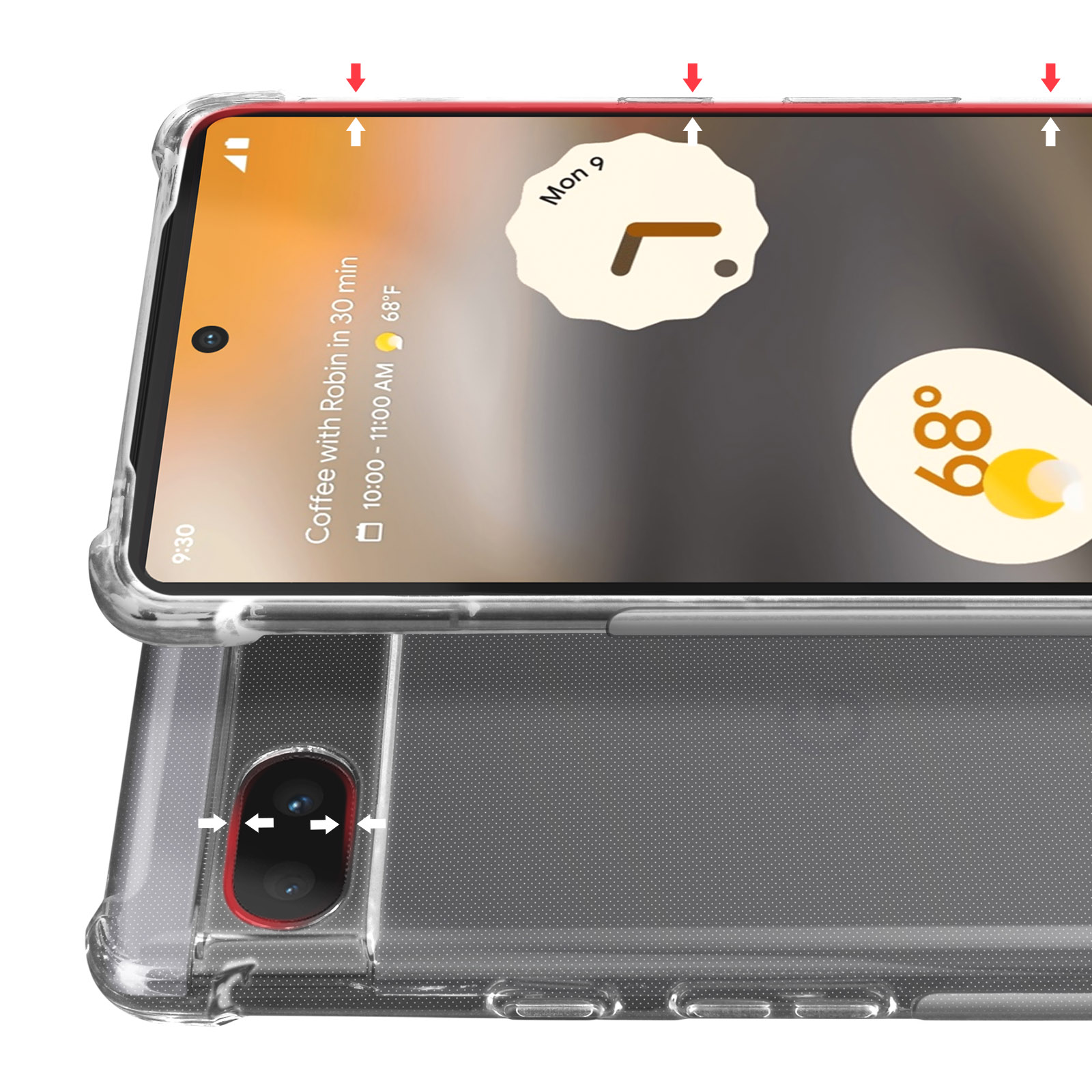 BOKYAS Cover Trasparente per Xiaomi Redmi Note 13 4G con Protezione per Display Integrata, Dual Layer Ibrida 360° Full Body Antiurto Protettiva Custodia, Nero