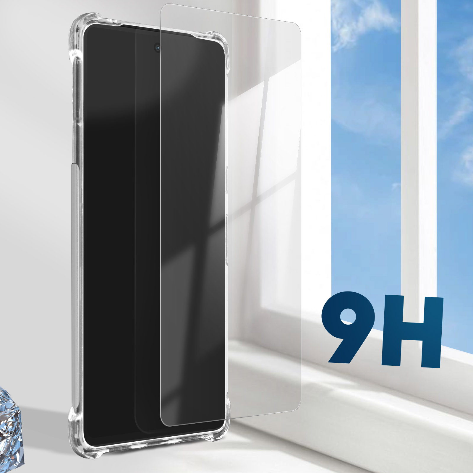 Custodia Google Pixel 6a Trasparente Con Protezione Display: Antiurto Militare, Ricarica Wireless - 3