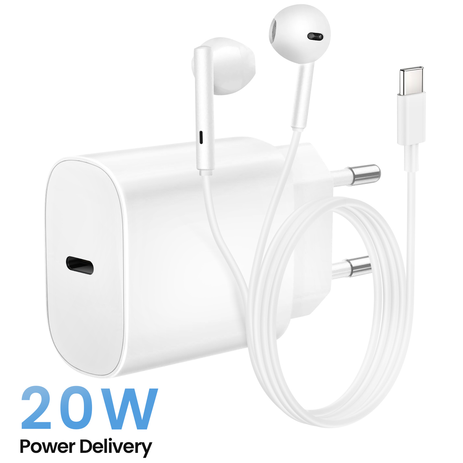 Aukvite USB C Wall Charger 20W PD QC 3.0 Fast Charging Plug Wall Charger USB Plu