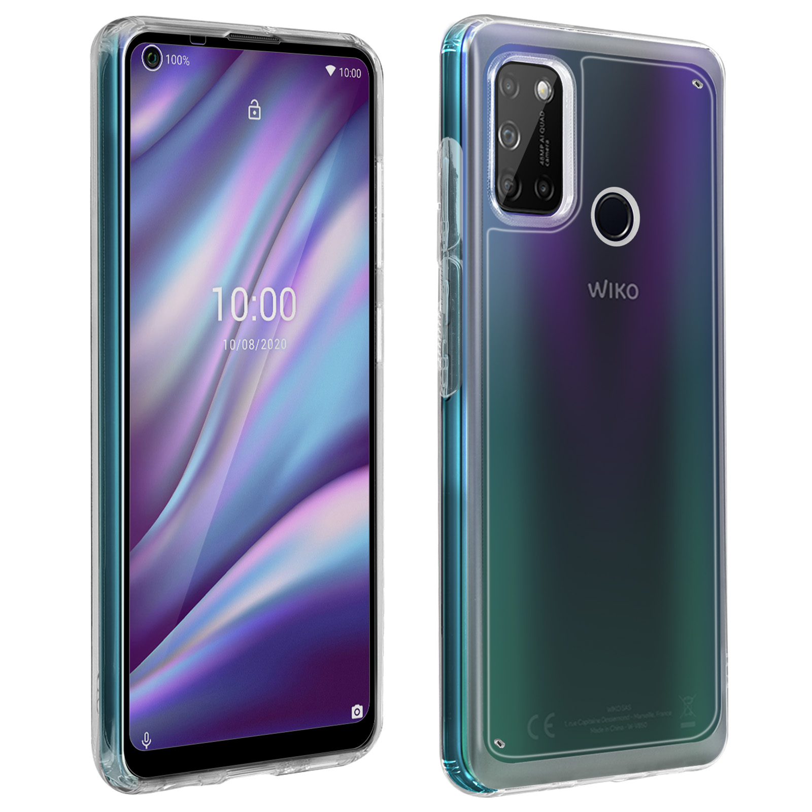 Coque + Dragonne Pour Wiko View 5 / View 5 Plus - Coque TPU Souple Anti-chocs + Sangle Réglable Pour Cou Ou épaule - Protection Complète
