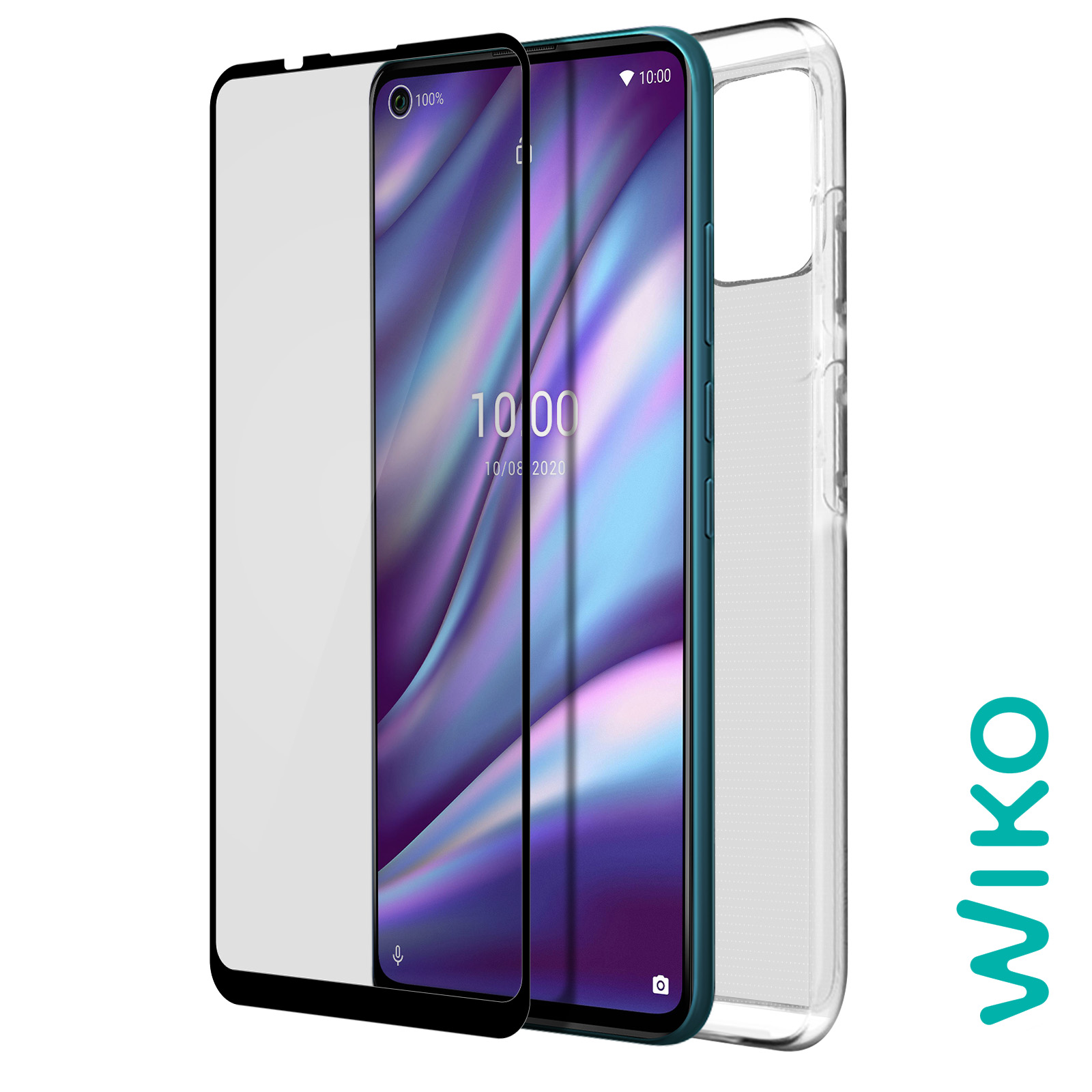 Coque Avec Cordon Tour De Cou Bleu En Silicone TPU Souple Antichoc Pour