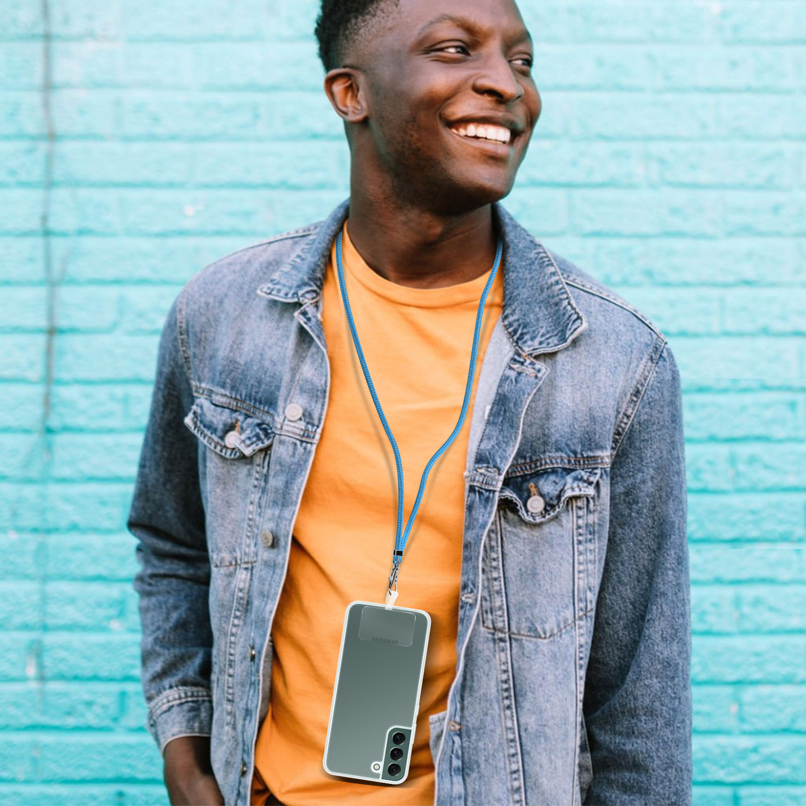 Bandoulière Téléphone Universelle Bigben - Lanière Brésilienne Bleue - Pour Smartphones - 12