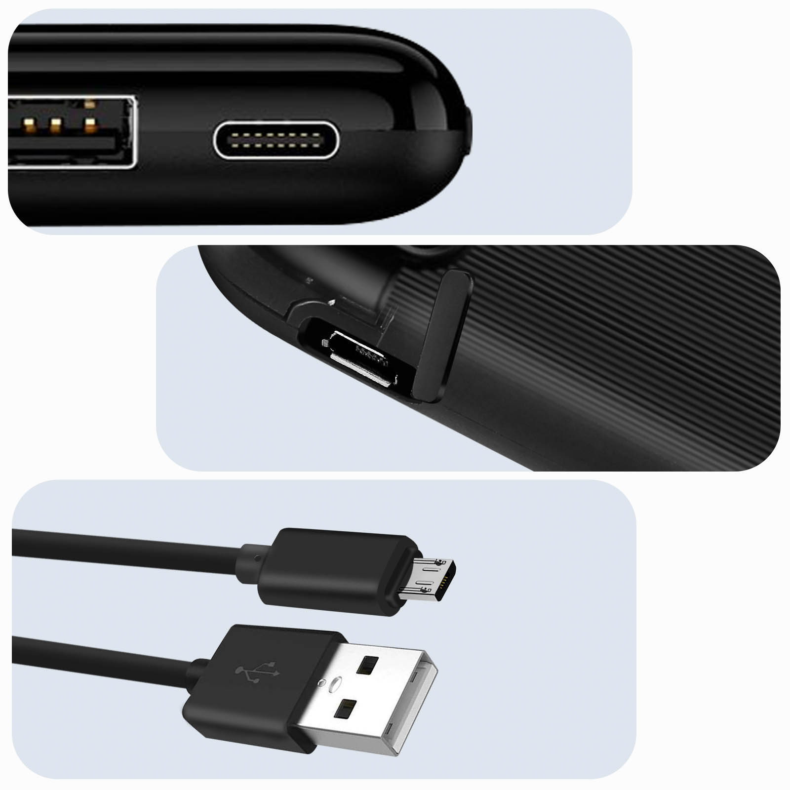 Power Bank Caricatore da 10000 mAh 2x USB 1x USB-C™ con Cavo USB-C™ - Power Bank - Accessori SmartPhone e Tablet - Multimedia