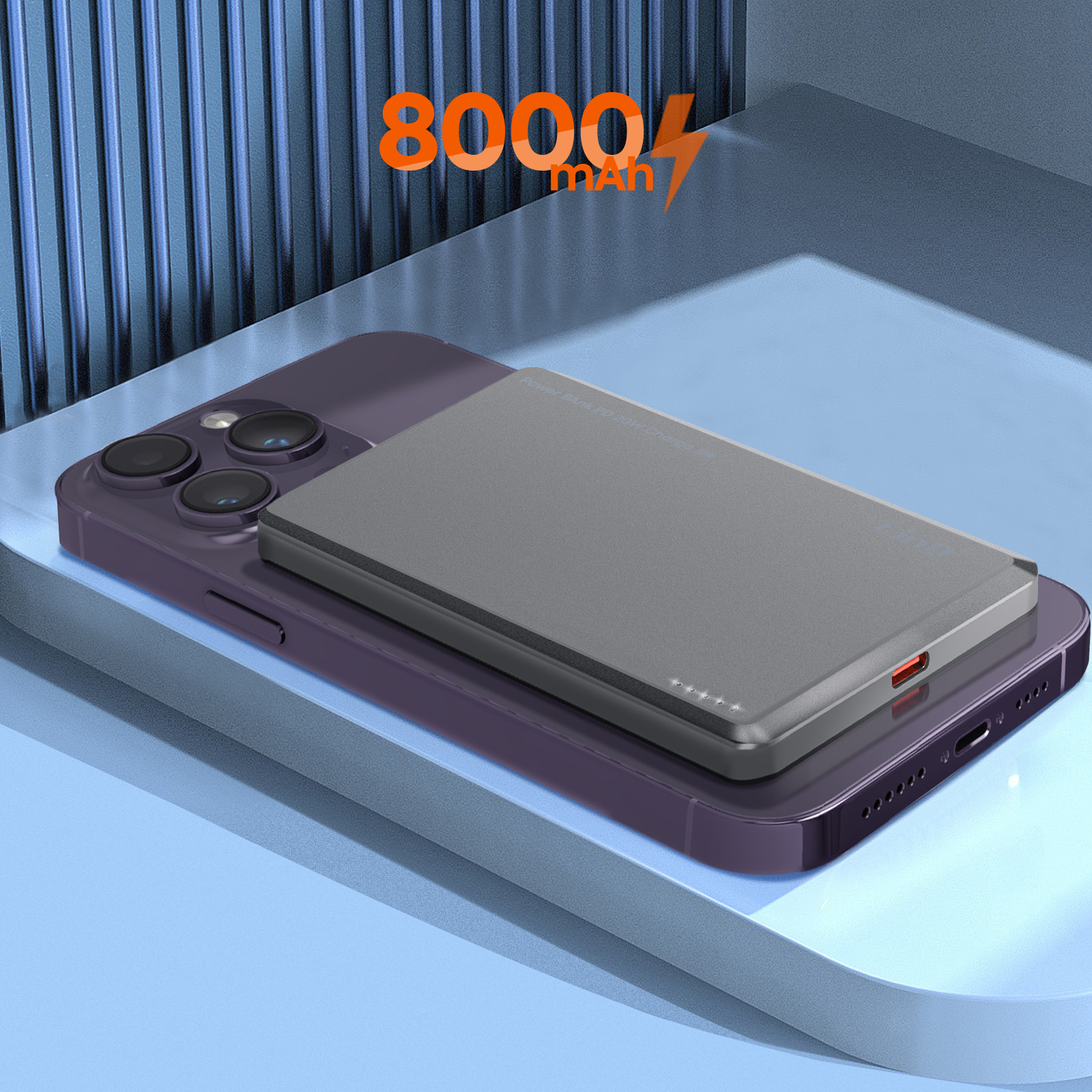 Batterie externe LINQ 25800mAh + Câble 4 en 1 Amovible Blanc