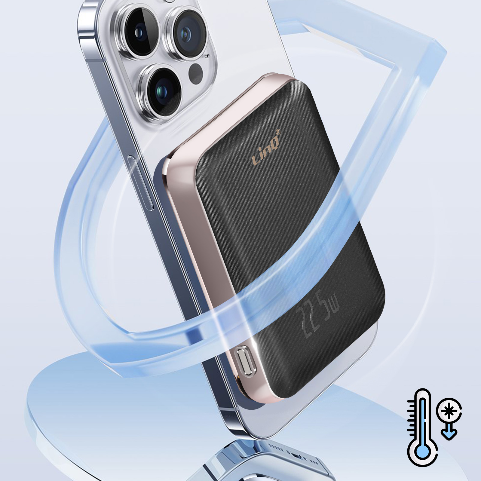 Power Bank Magnetico 10000mAh Per IPhone: Ricarica Wireless 15W E Cablata USB-C/Lightning Per 2 Dispositivi