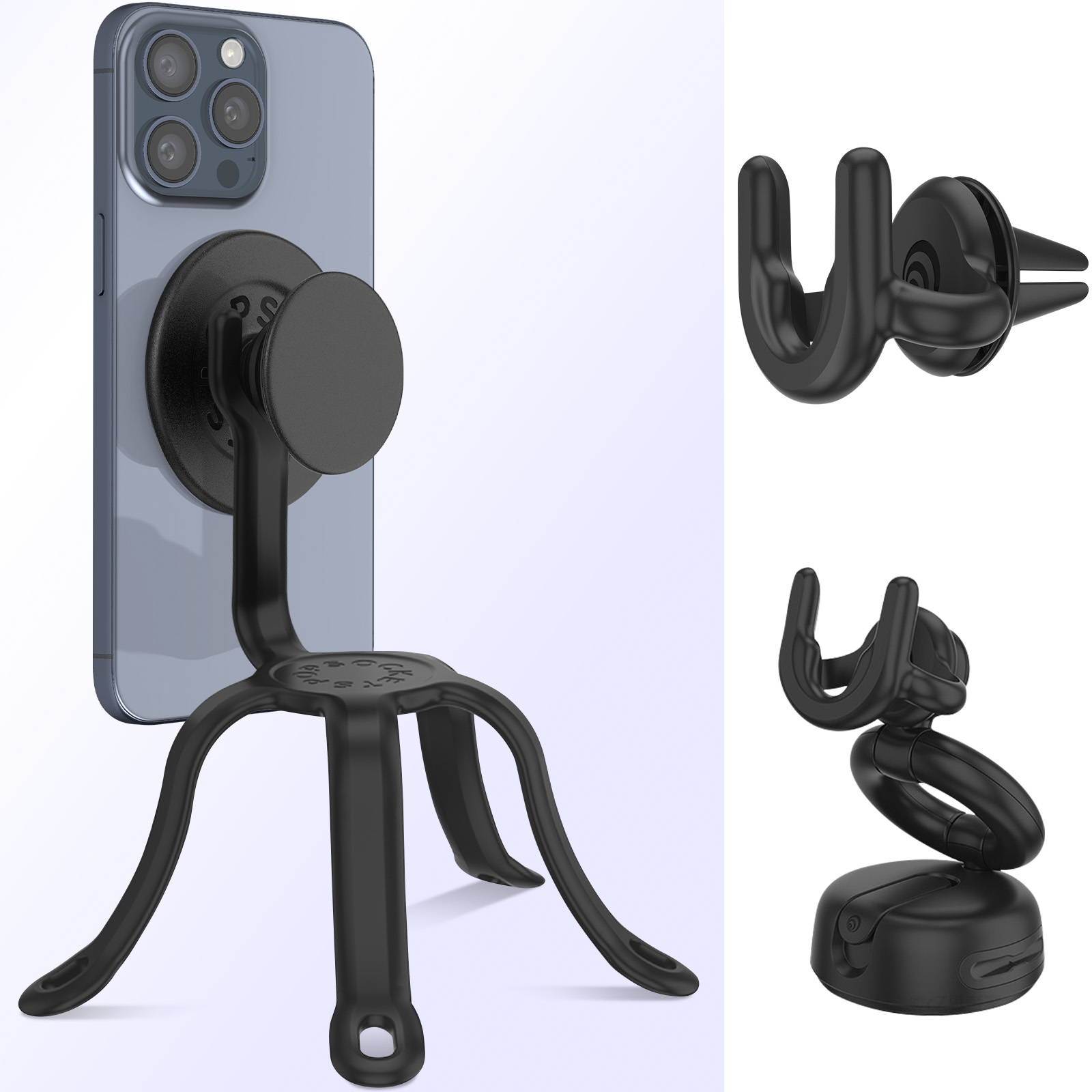 PopMount Cruscatto PopMount 2 Supporto Universale Per Smartphone - Da Cruscatto, Parabrezza, Scrivania, Bianco Supporto Telefono Auto - Foto 7