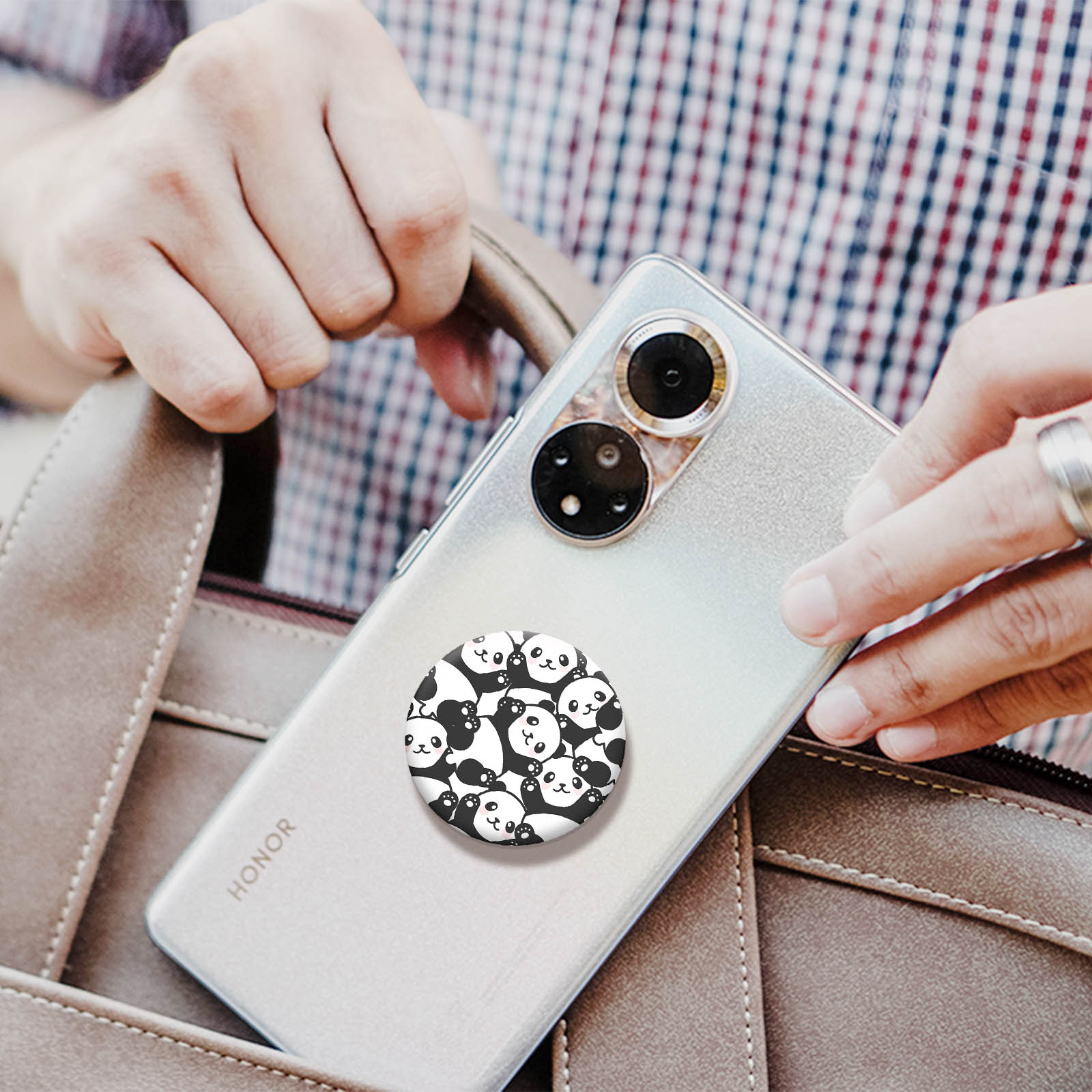 Panda Pop Socket PopGrip Design Panda PopSockets, Maintien et Support Vidéo pour ...