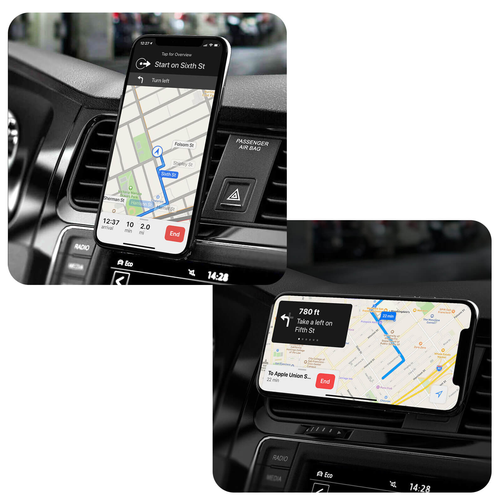 Supporto PopSockets Per Auto A Ventola – Nero, Universale, A Clip
