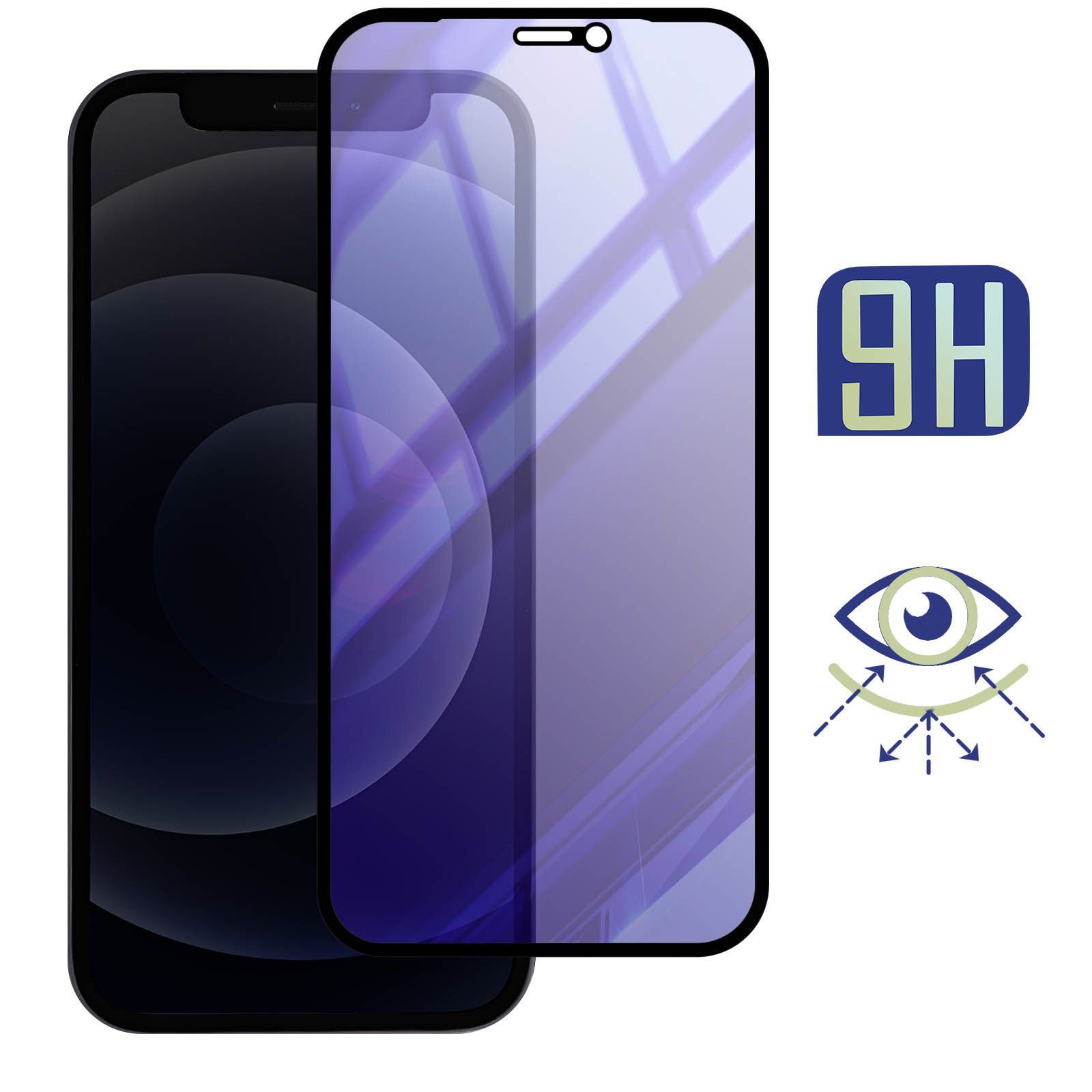 TECHGEAR [2 Pezzi] 3D Pellicola Vetro Temperato per iPhone 12