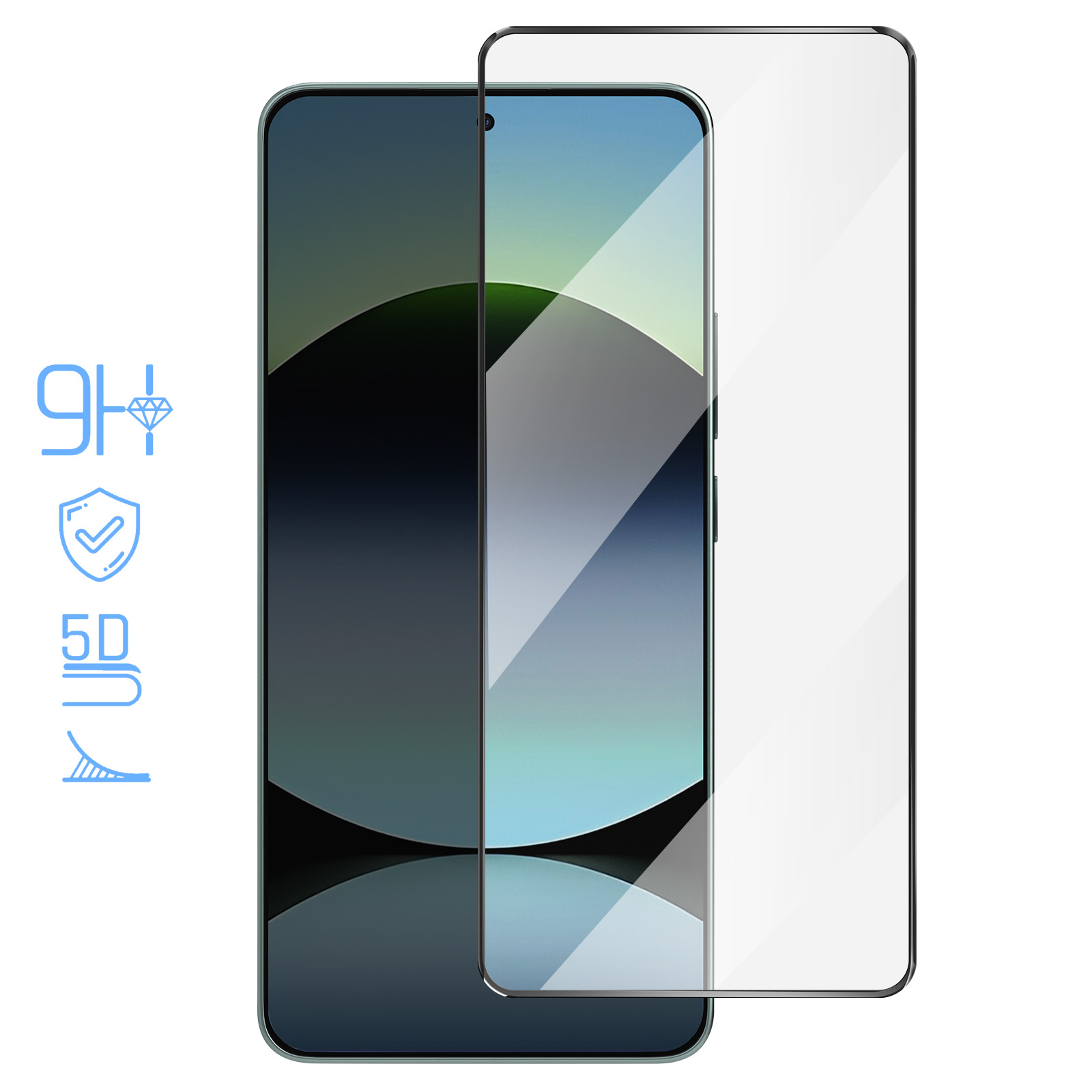 Pellicola Vetro Temperato 9H Per Xiaomi 14 - Trasparente, Antibolle, Ultra Sottile, Kit Completo