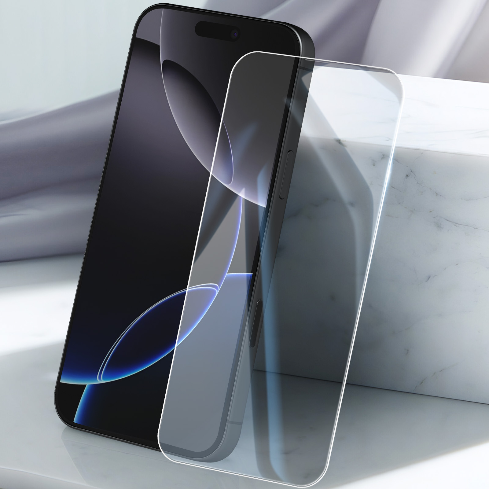 RKINC Vetro Temperato [3 Pezzi] per iPhone 16 Pro Max, Pellicola salvaschermo, Durezza 9H 0,33 mm [garanzia a vita] [antigraffio][antifrantumazione][senza bolle