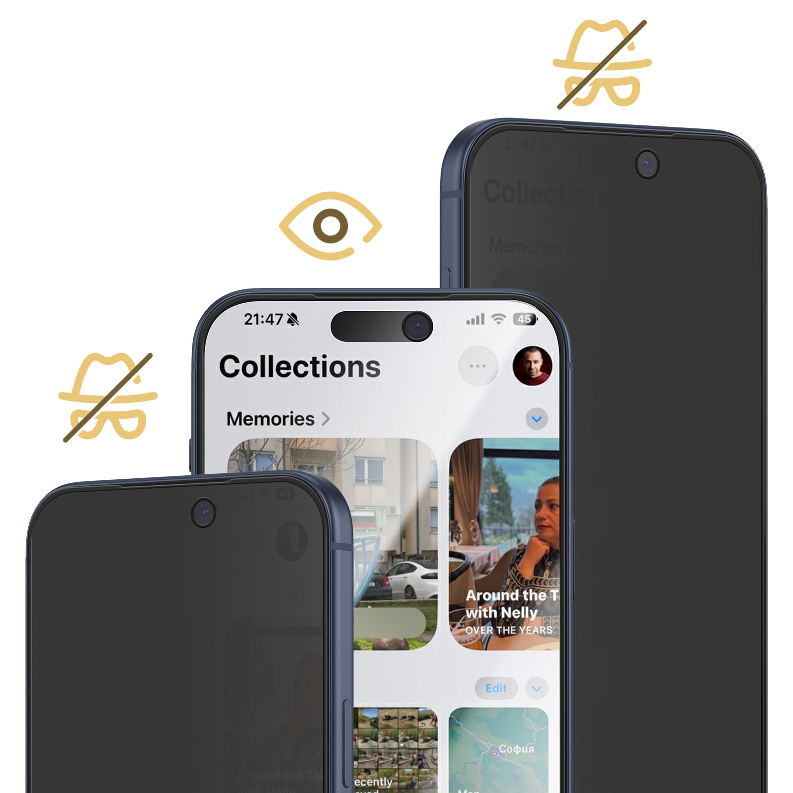 Verre Trempé Anti-espion Pour IPhone 12 à 17 Pro Max - Protection 9H, Pose Facile, Neuf