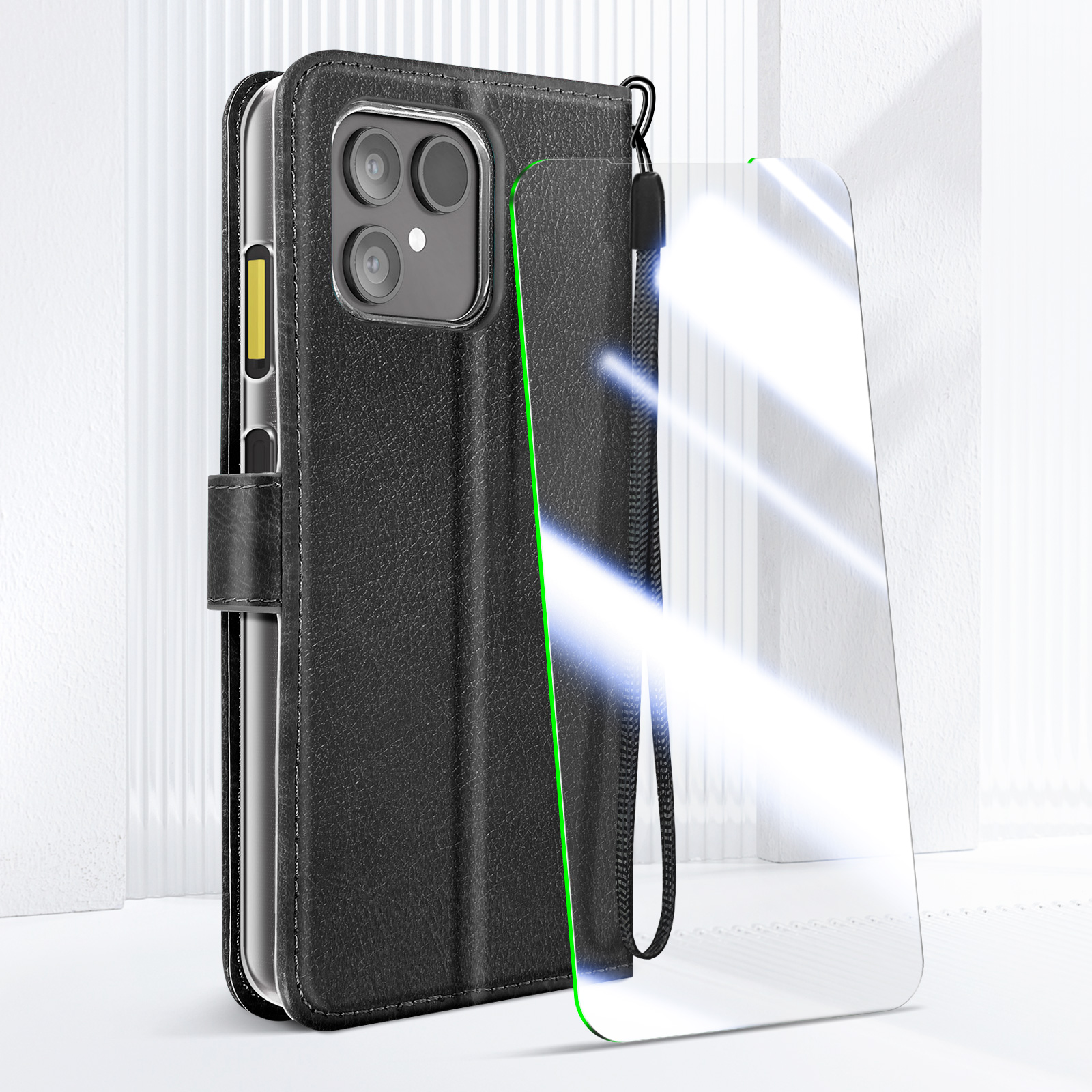 Protection écran AtFoliX Hybride-Verre Pour Fairphone 5 - Résistance 9H, Anti-chocs, Facile à Poser