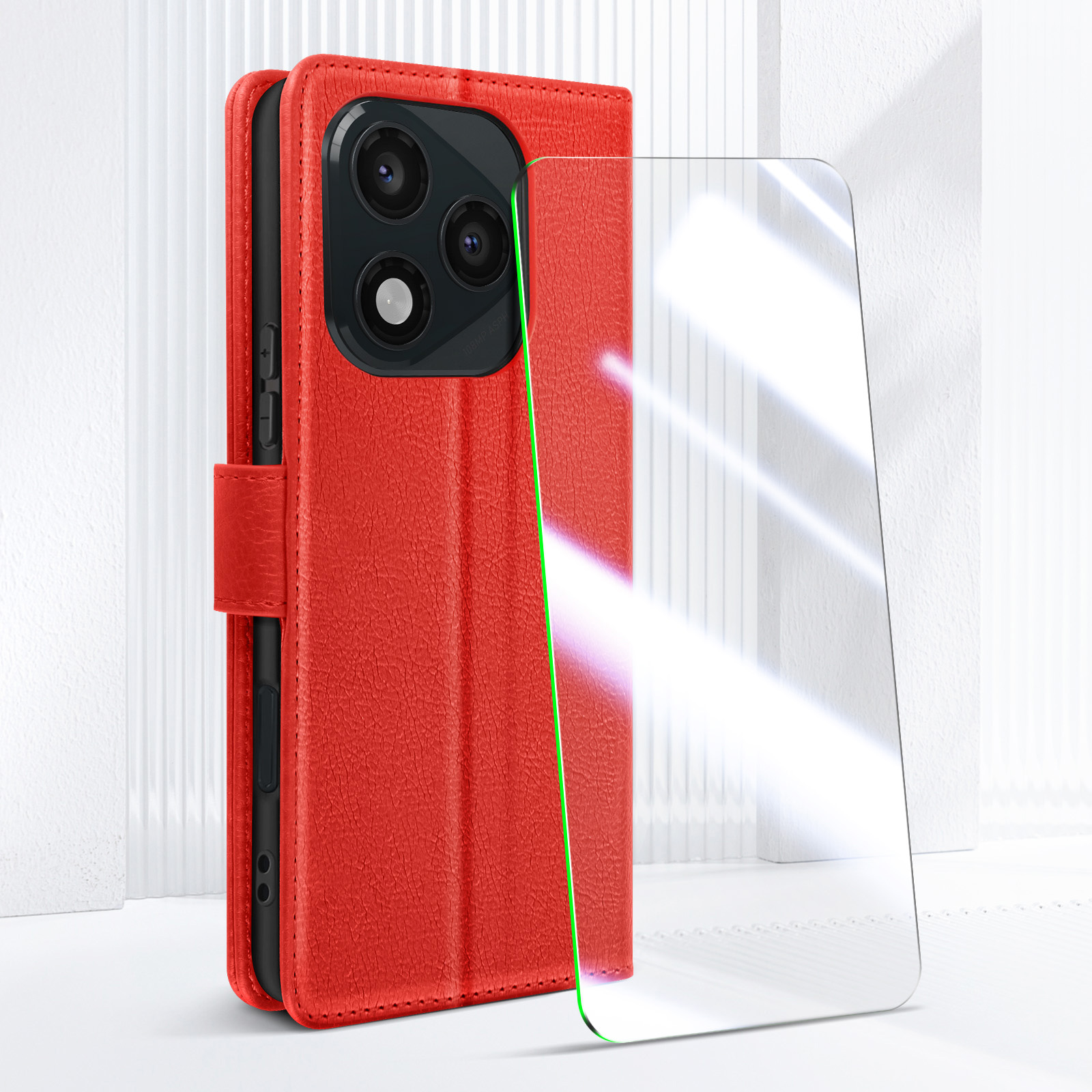 ESHUYI Cover per Honor 400 5G con Custodia per Fotocamera Scorrevole e Supporto ad Anello [Custodia Paraurti Compatibile con Supporto Magnetico per Auto], Nero