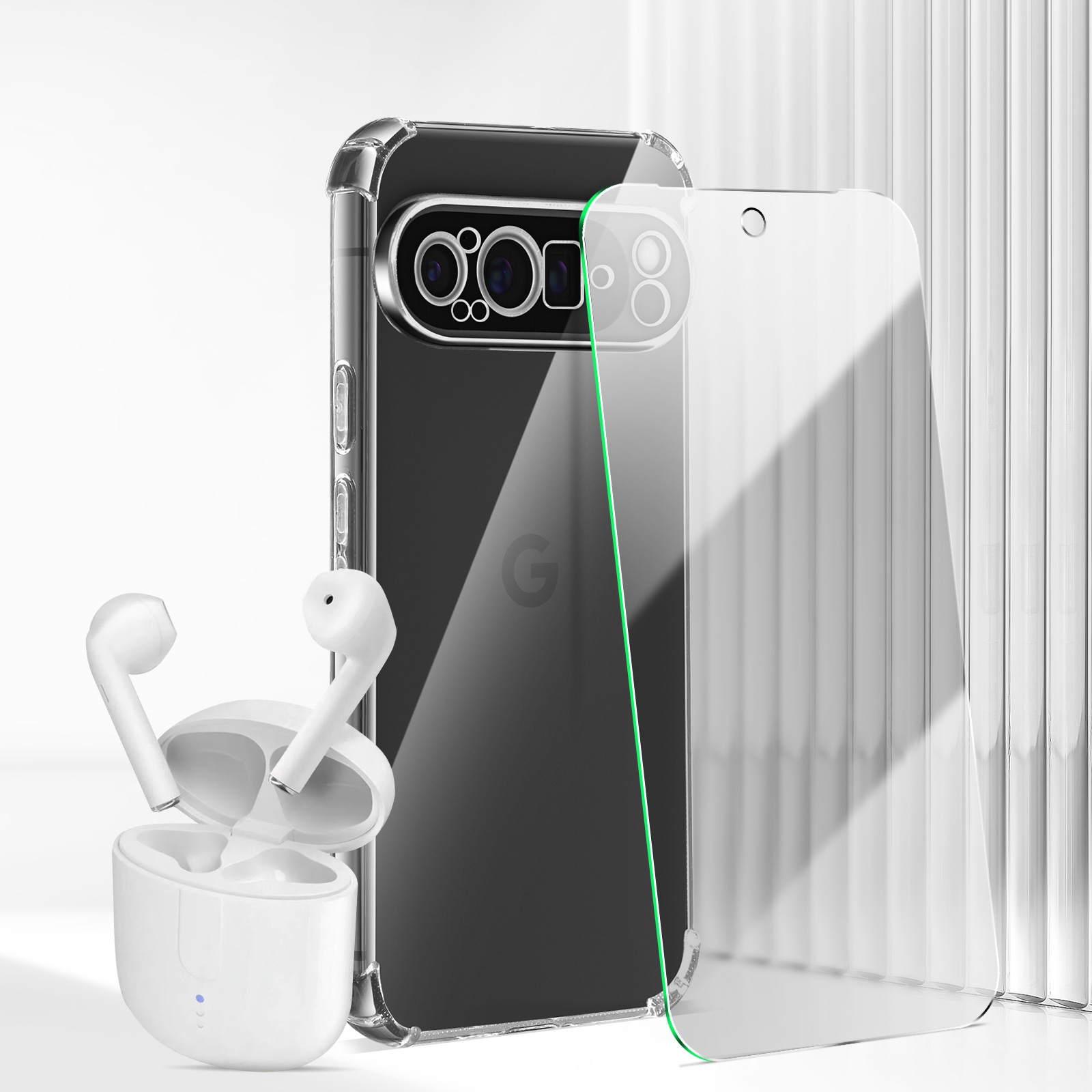 Original Cache Battere Vitre Arrière PULLED Gris Océan Pour Google Pixel 6 Grade A