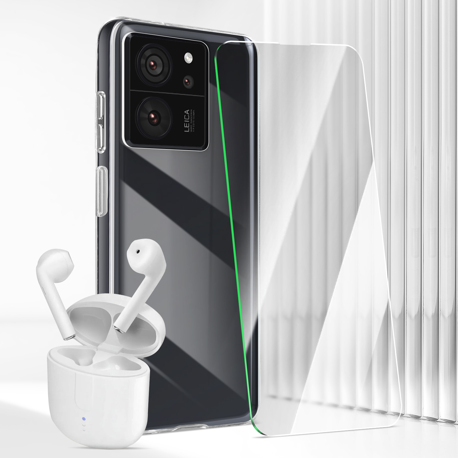 Coque Flip Xiaomi 13T – Clear View Noir Miroir (Housse étui Avec Rabat)