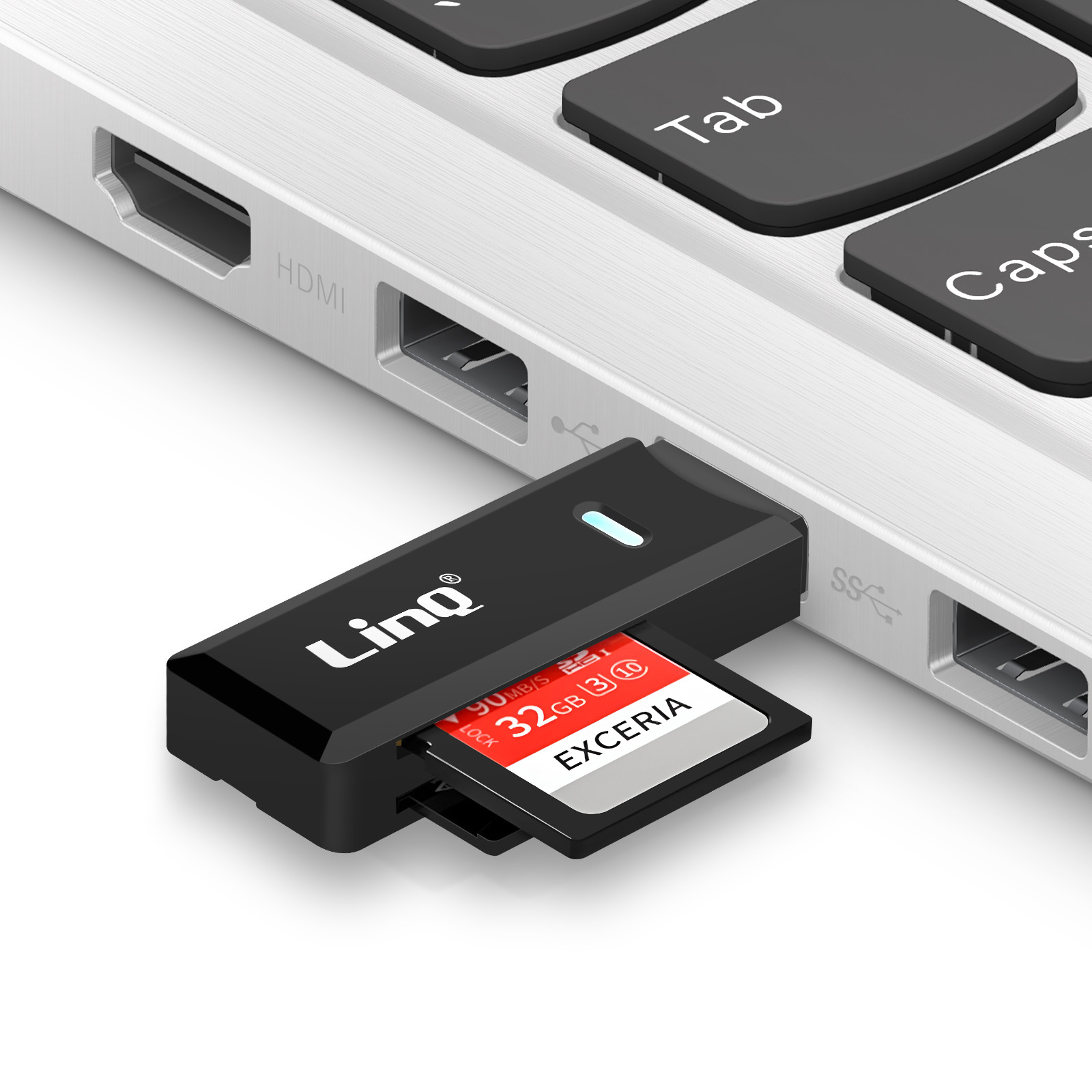 Adaptateur carte mémoire microSD vers USB Noir pour TV et console