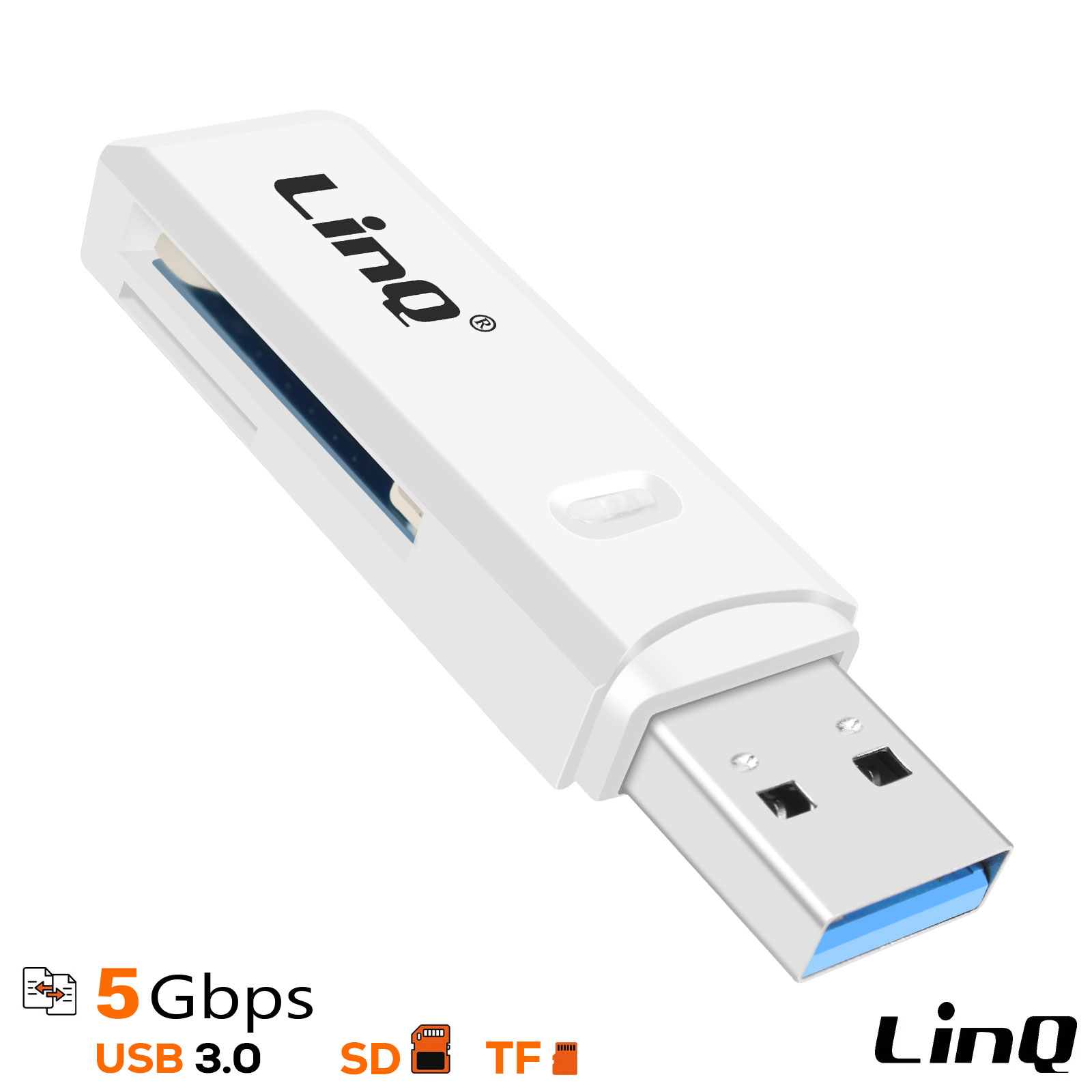 AccuCell Lettore Di Schede USB 2.0 Per Micro SD, SD, SDHC, SDXC E T-Flash - Plug & Play, Velocità 480 Mbps
