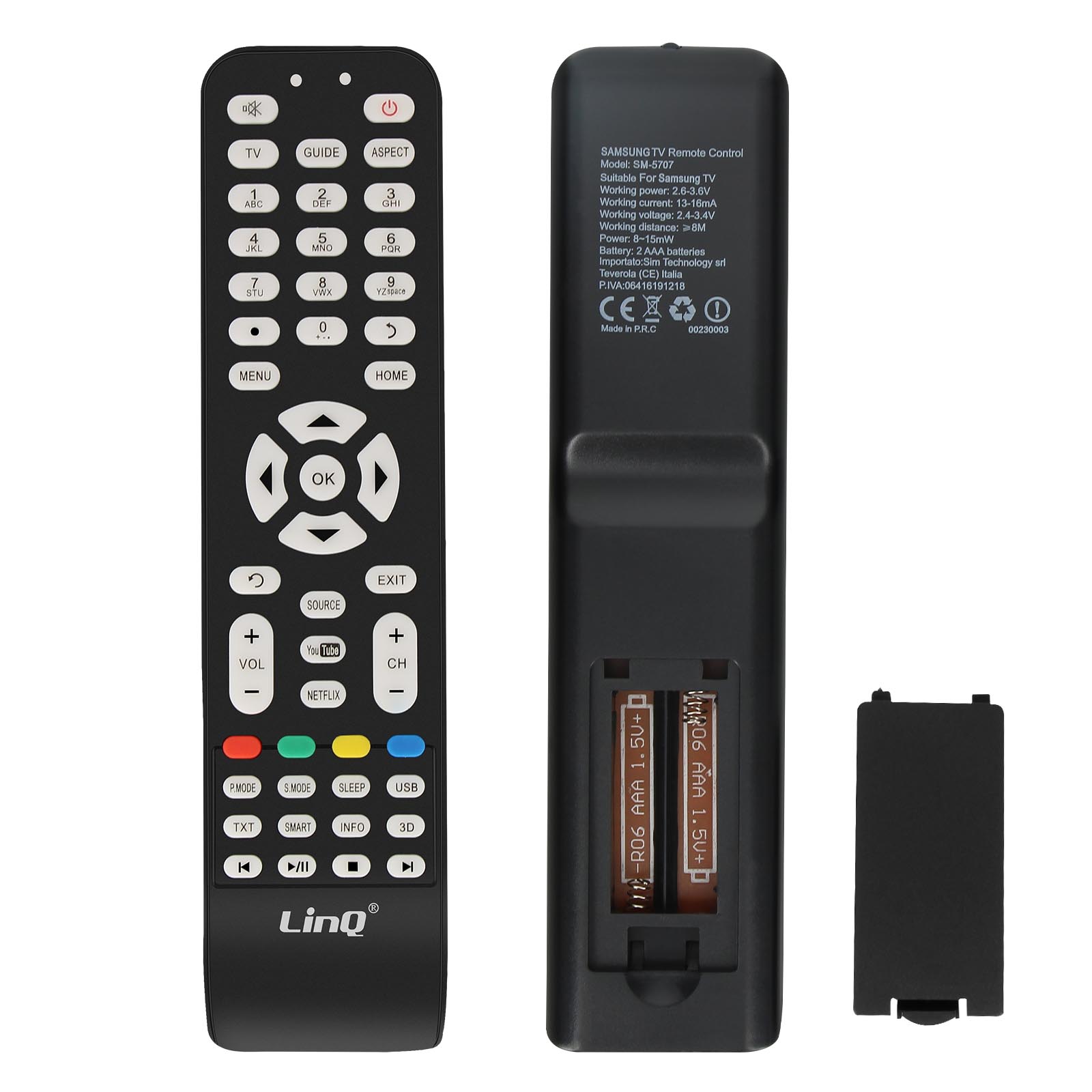 Riry Telecomando Universale Per TV LG – Sostitutivo Con Pulsanti Netflix, Compatibile Con Serie AKB (Nessuna Programmazione)