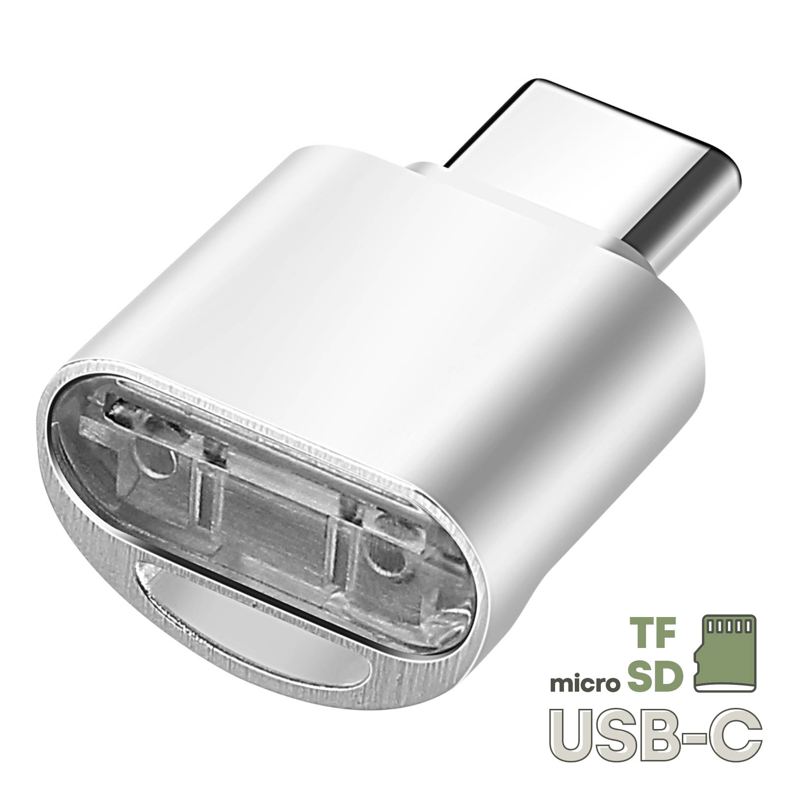 Cable Technologies Lettore Di Schede SD/Micro SD USB 2.0 - Adattatore Per SD/SDHC/SDXC/MMC/MS/TF, Plug And Play, Nero