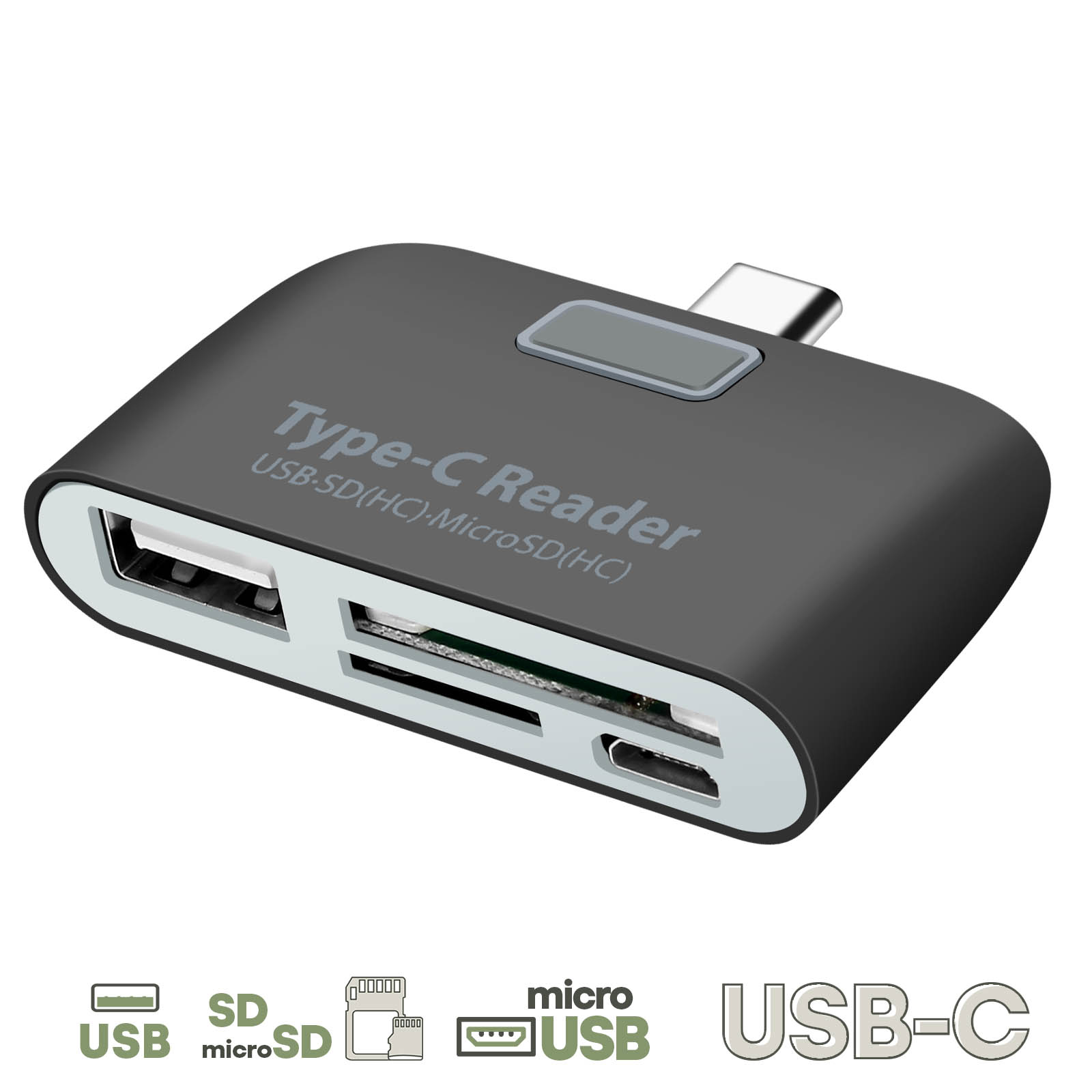 Usb Communication Rider Lector de tarjetas SD / TF - Adaptador de USB-C a USB + micro USB - Spain