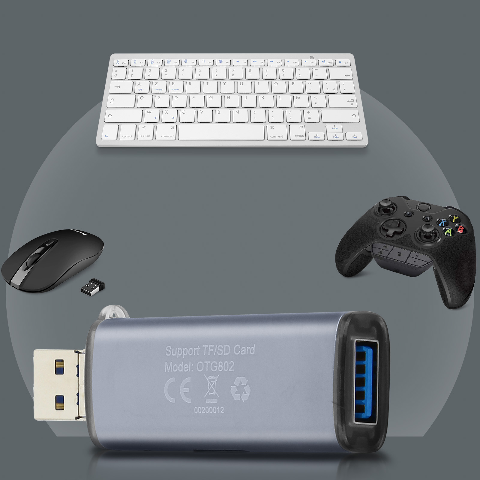 Lettore Schede SD Micro SD 2 in 1 Adattatore Lightning Jack Card Reader Chiavetta Scaricare Foto