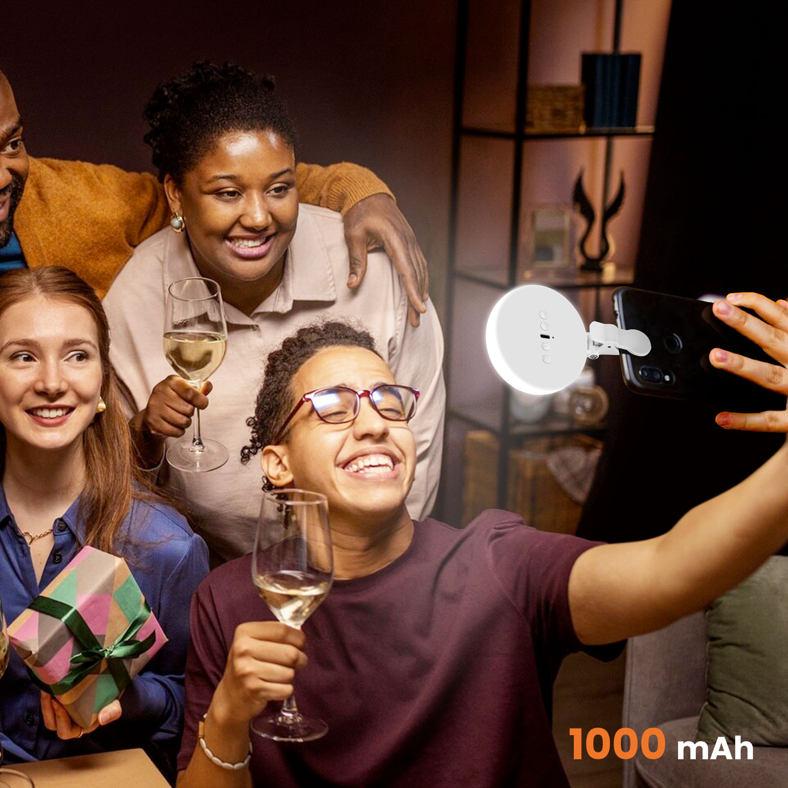 Anneau Lumineux Selfie Rechargeable 40 LEDs – 3 Modes & Gradation Pour Téléphone & PC !