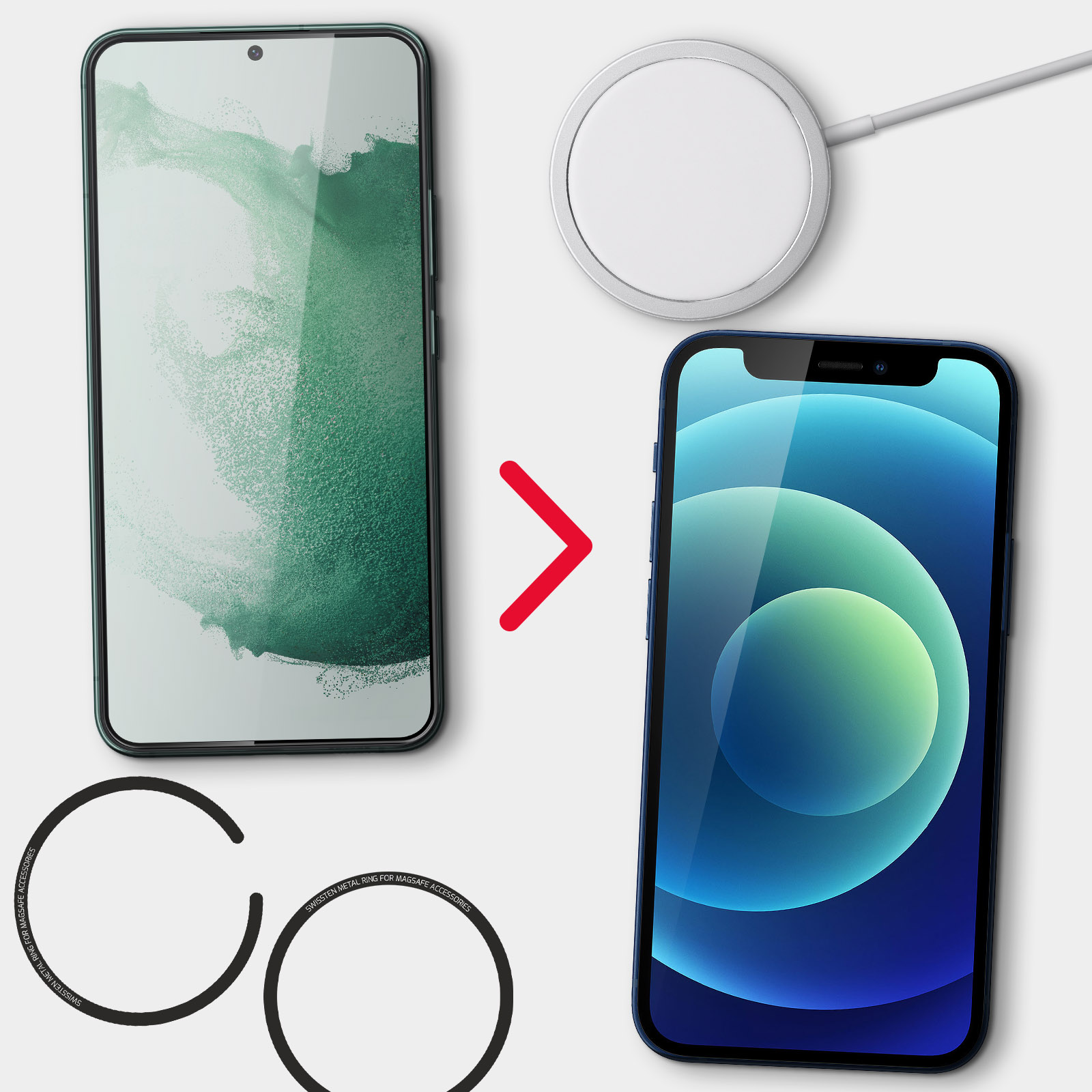 WONLIVE Adesivo Universale Ad Anello In Etallo Per Agnete Ad Anello - Foto 12