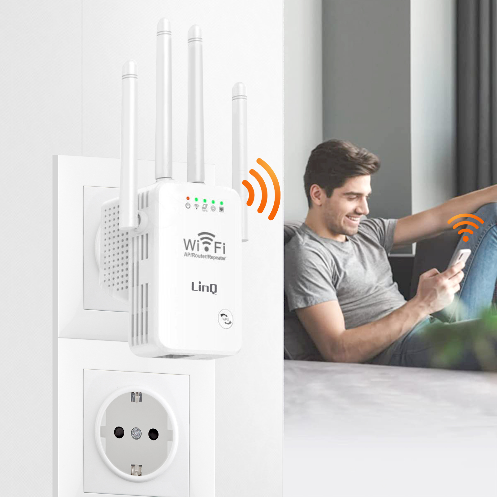 Ripetitore Wi-Fi Fino A 5000 Mq – Modalità AP E Extender, Porta Ethernet, 300 Mbps
