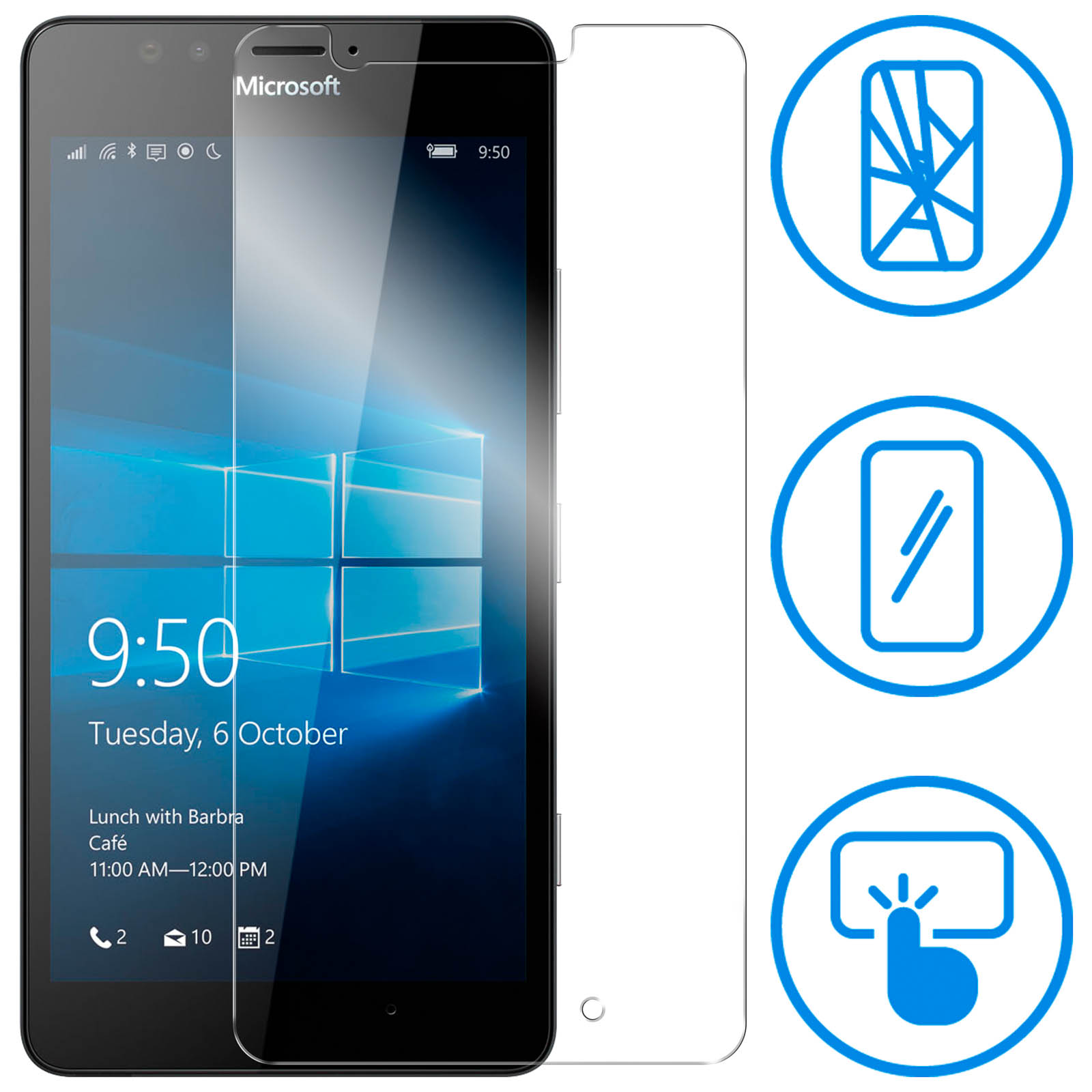 Film De Protection écran (vitre Trempée) Pour Microsoft Lumia 950 - Neuf