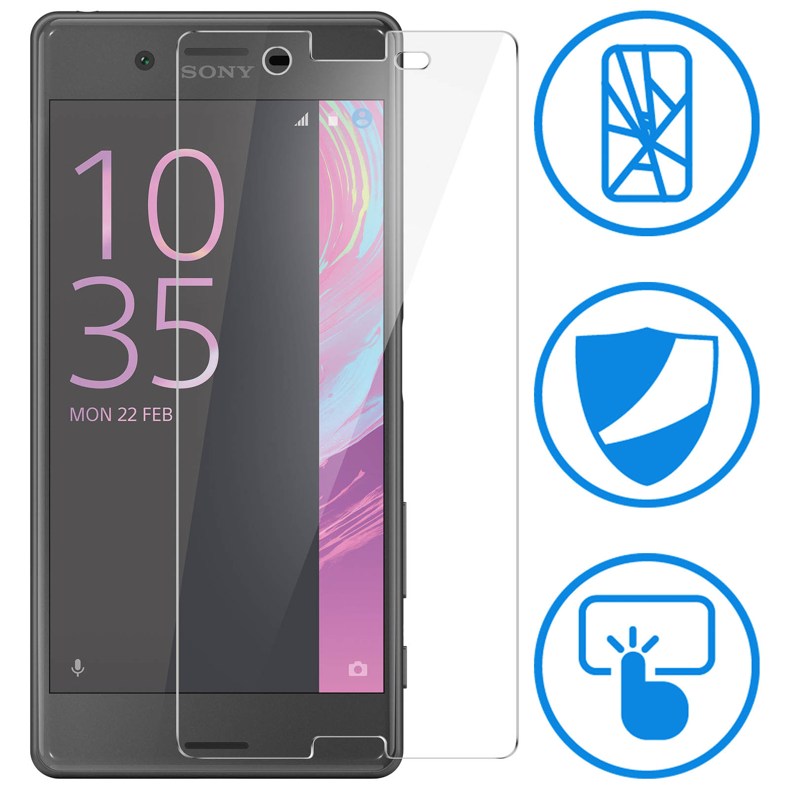 Pack Protezione 360° : Cover in Silicone Gel + Pellicola in Vetro Temperato - Trasparente per Sony Xperia 5 - Italiano