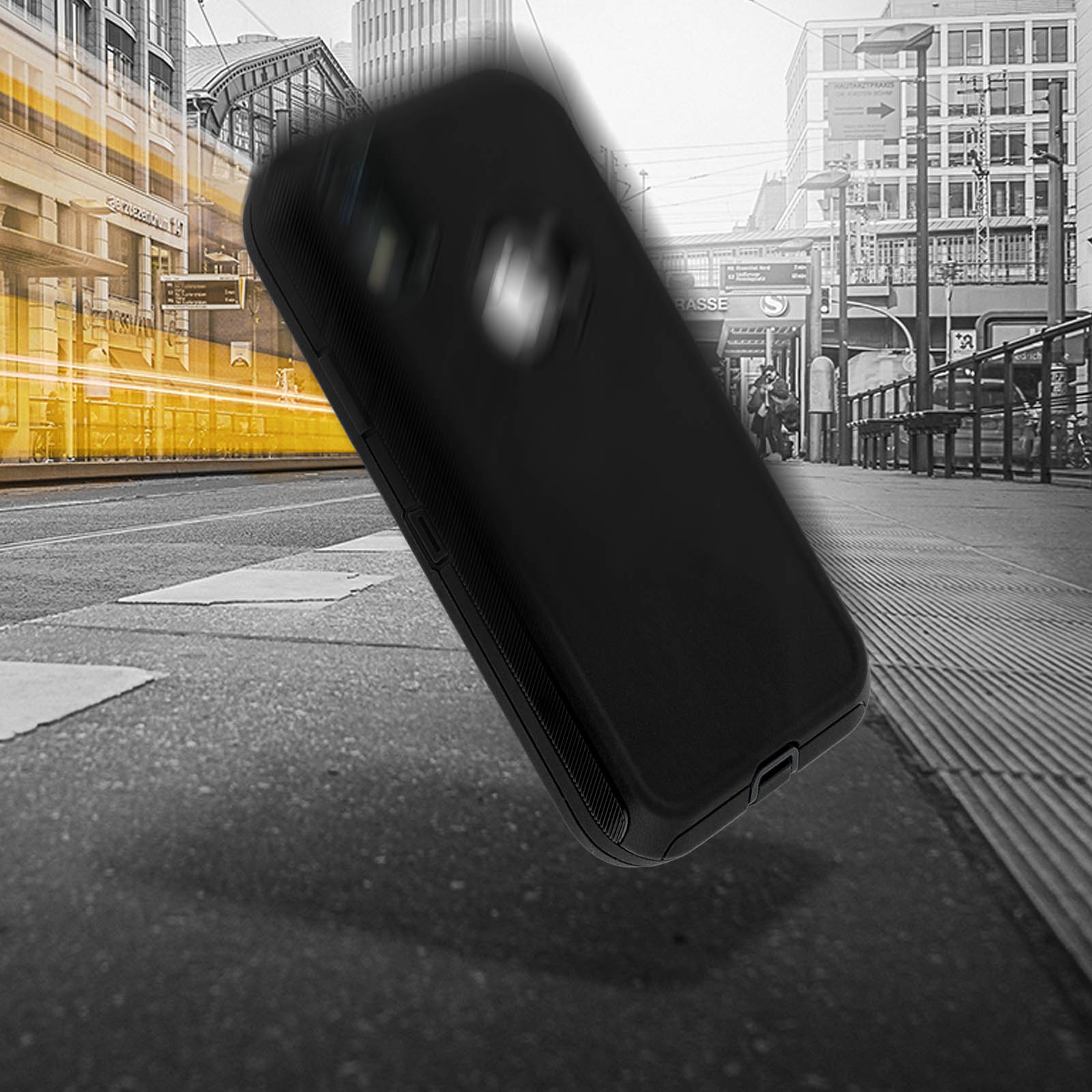 OWKEY Custodia per iPhone XR con pellicola protettiva integrata
