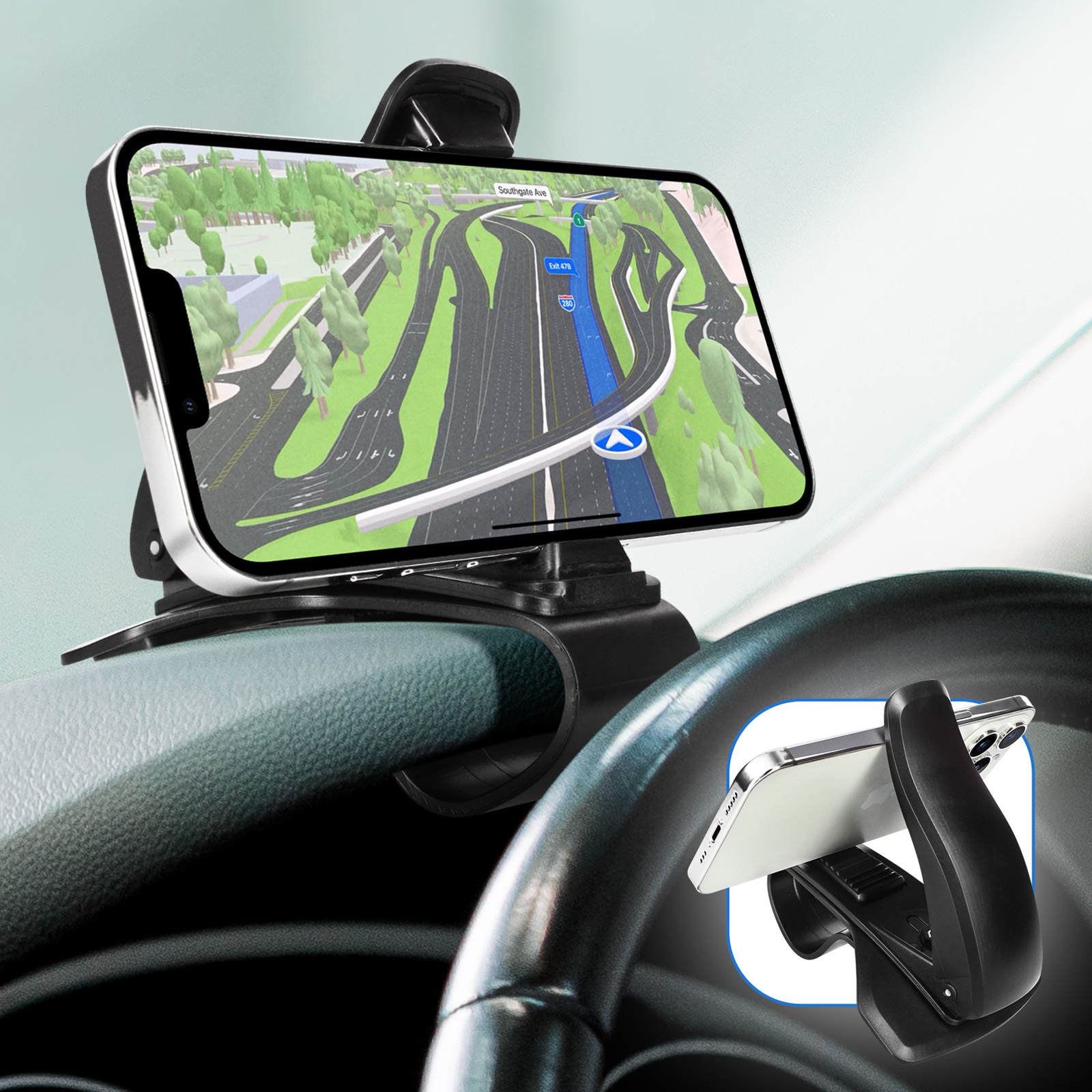 Support voiture Tableau de bord avec Clip Universel