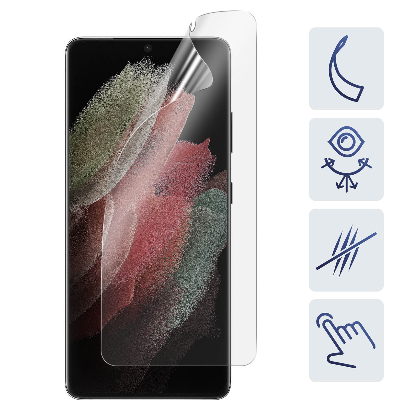 REY Pack 3X Pellicola salvaschermo per UMIDIGI S3 PRO, Vetro temperato