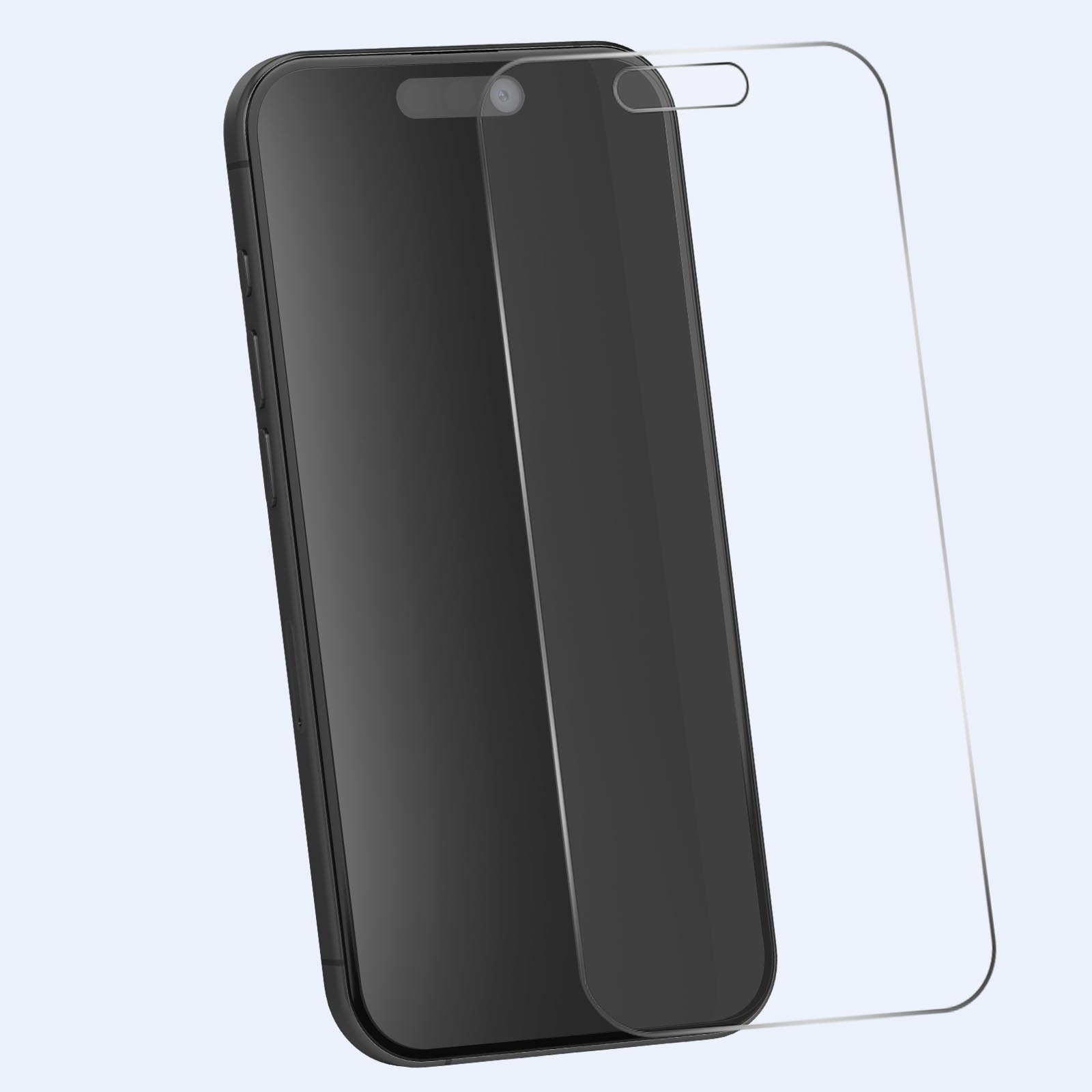 UNO' Vetro Temperato Per IPhone 15 Plus / 15 Pro Max (6,7''): 3 Pezzi, 9H, Anti-impronta, Antigraffio, Senza Bolle - 3