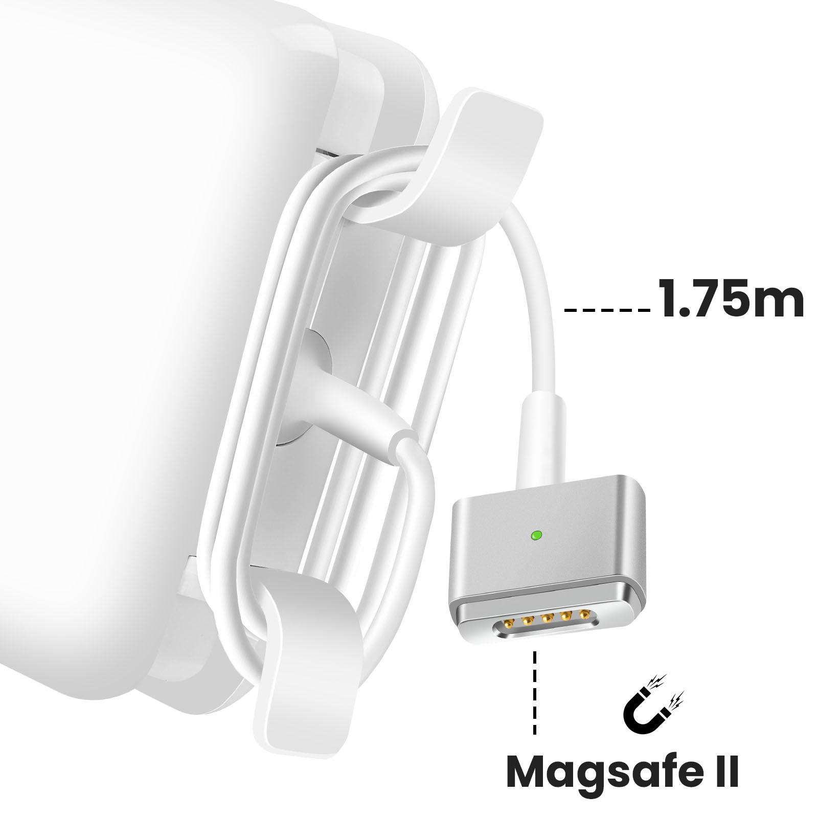 Caricatore Portatile 85W Con Connettore MagSafe 1 Per MacBook Pro A1343 A1278 A1286 A1297 - Alimentatore Sostitutivo