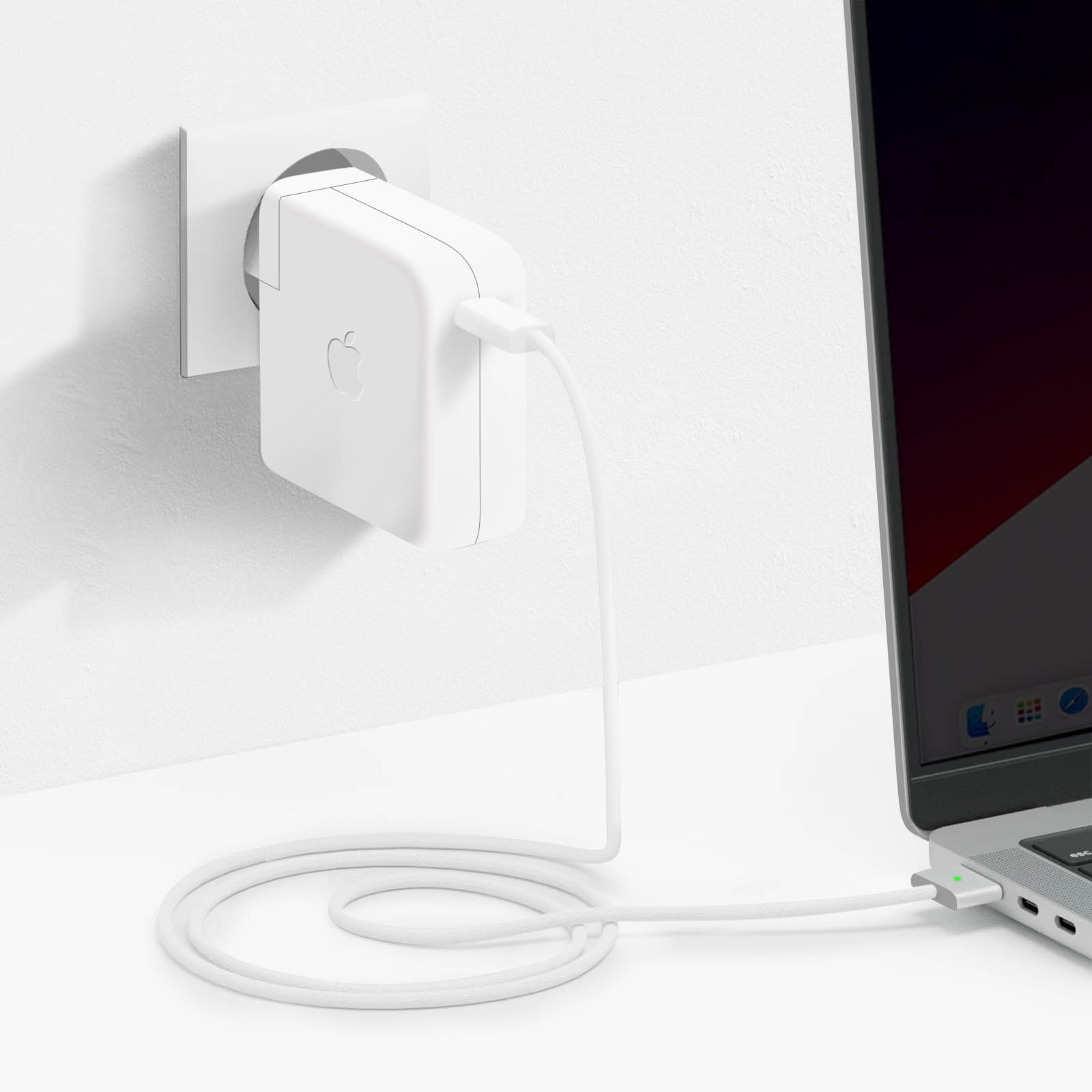 Cargador original Apple, USB C 140W - Blanco para MacBook , iPad