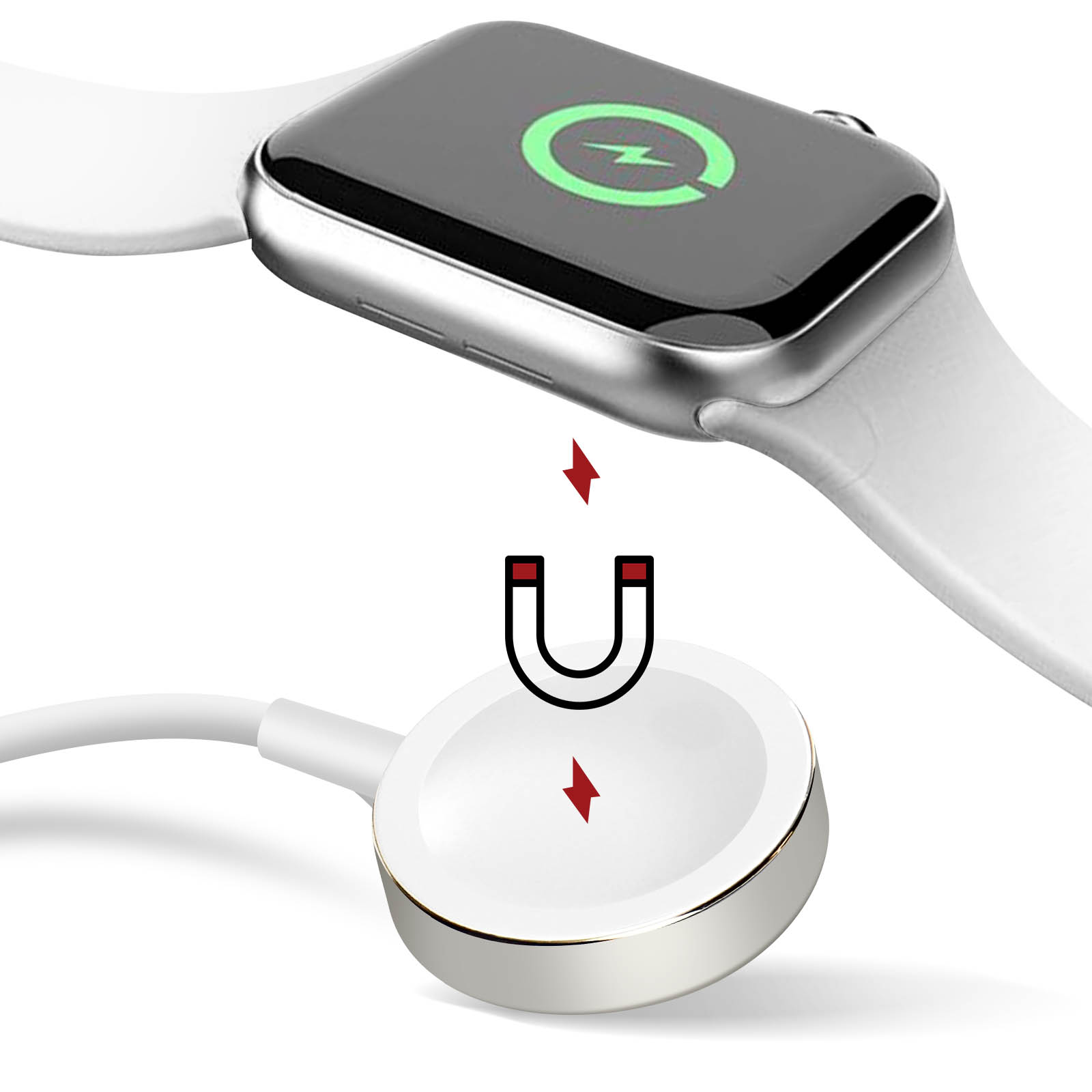 Chargeur Apple d'Origine, Câble Apple Watch (tout modèle) USB 2m