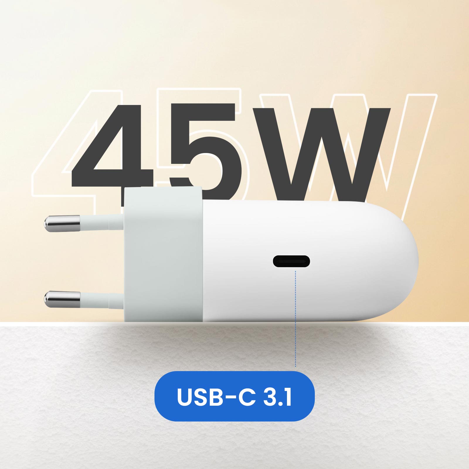 Caricatore USB-C 45W Con Cavo Da 2m Per Google Pixel E Samsung – Ricarica Rapida PD 3.0