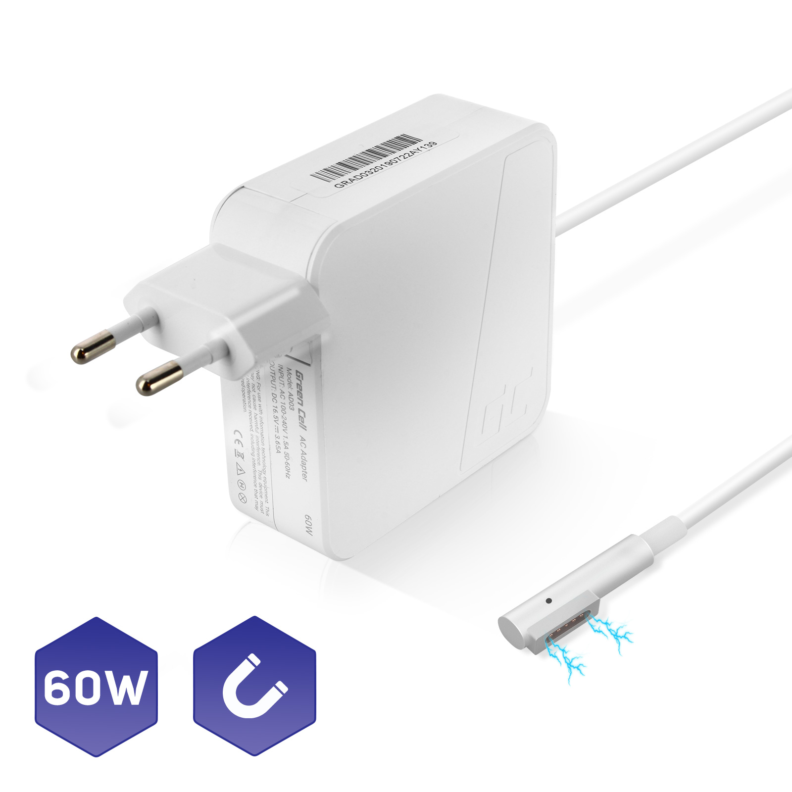 Chargeur et câble d'alimentation PC New pow 45W MagSafe Adaptateur